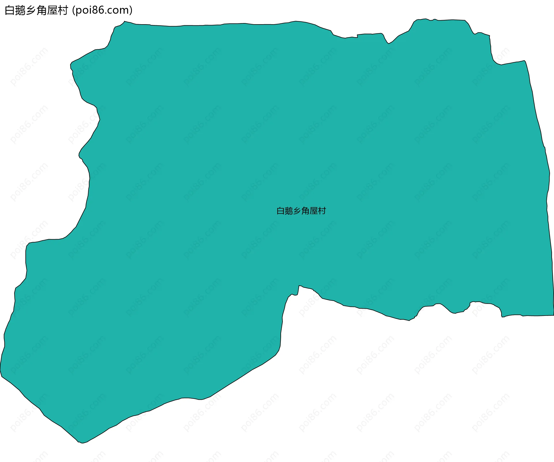 白鹅乡角屋村边界地图