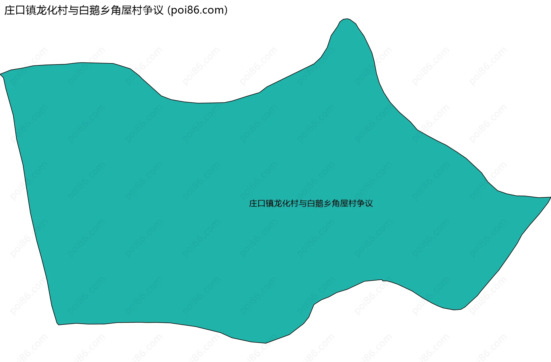庄口镇龙化村与白鹅乡角屋村争议边界地图