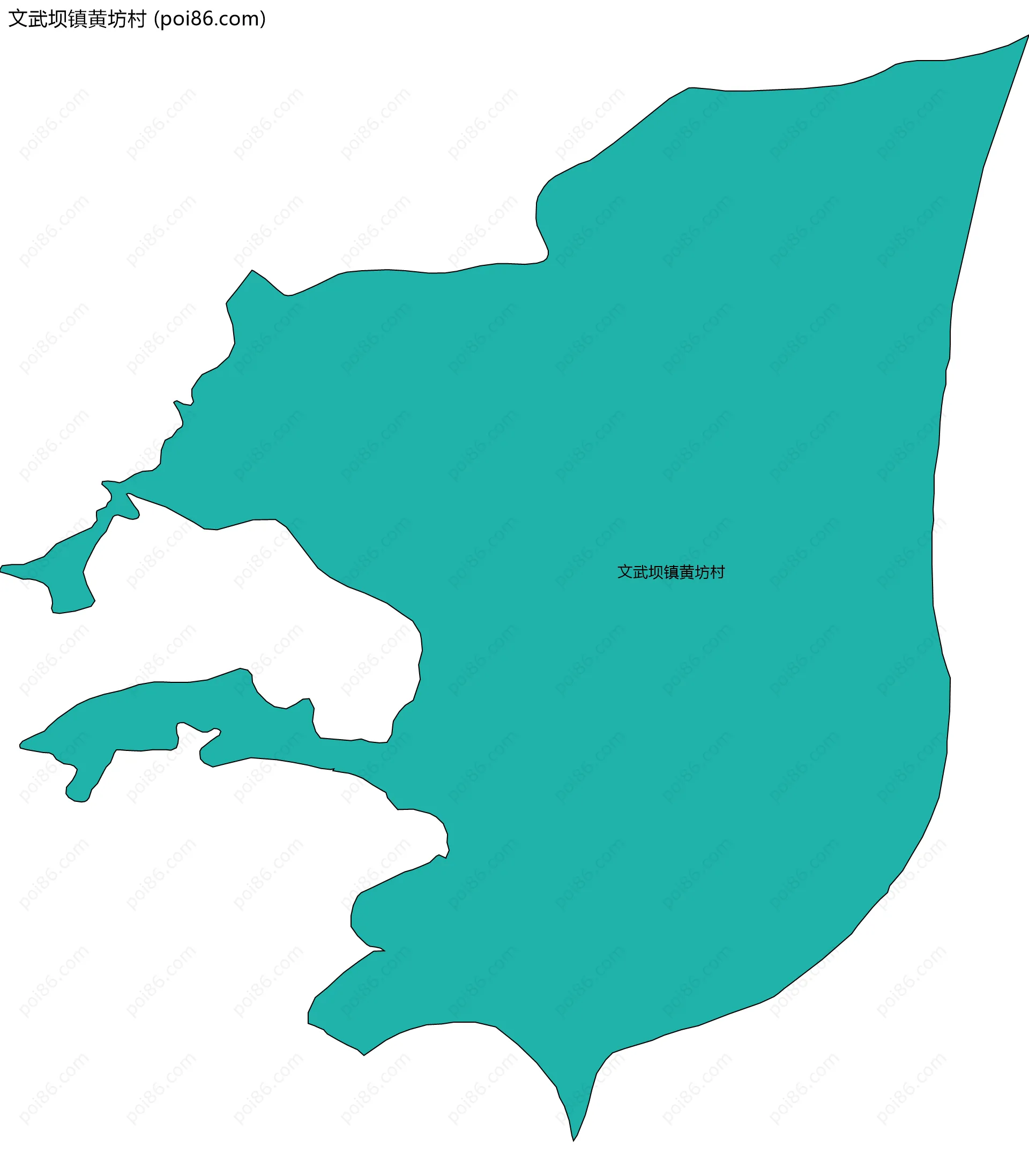 文武坝镇黄坊村边界地图