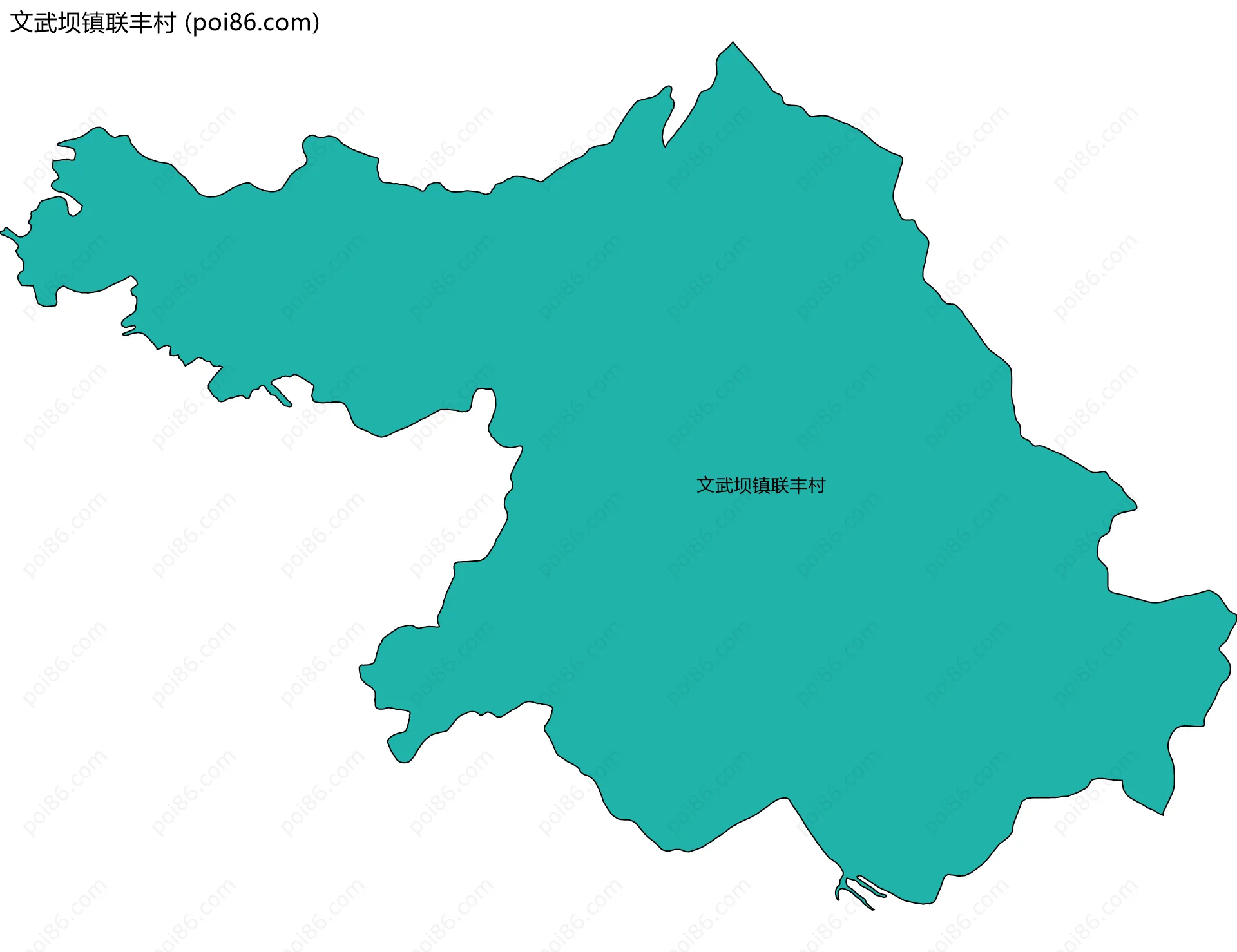 文武坝镇联丰村边界地图