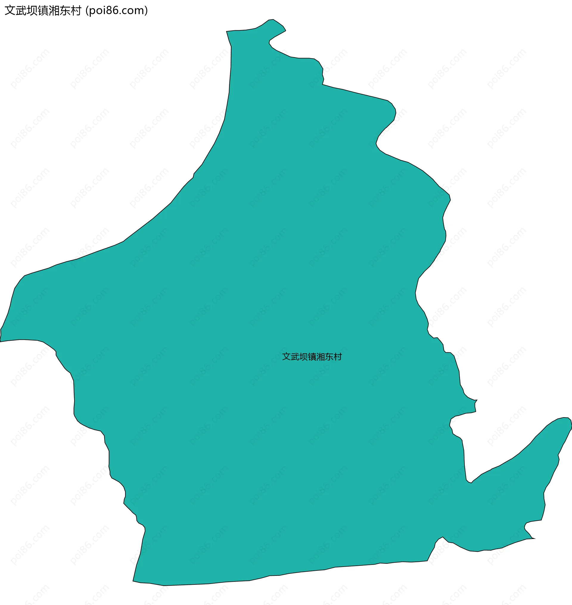 文武坝镇湘东村边界地图