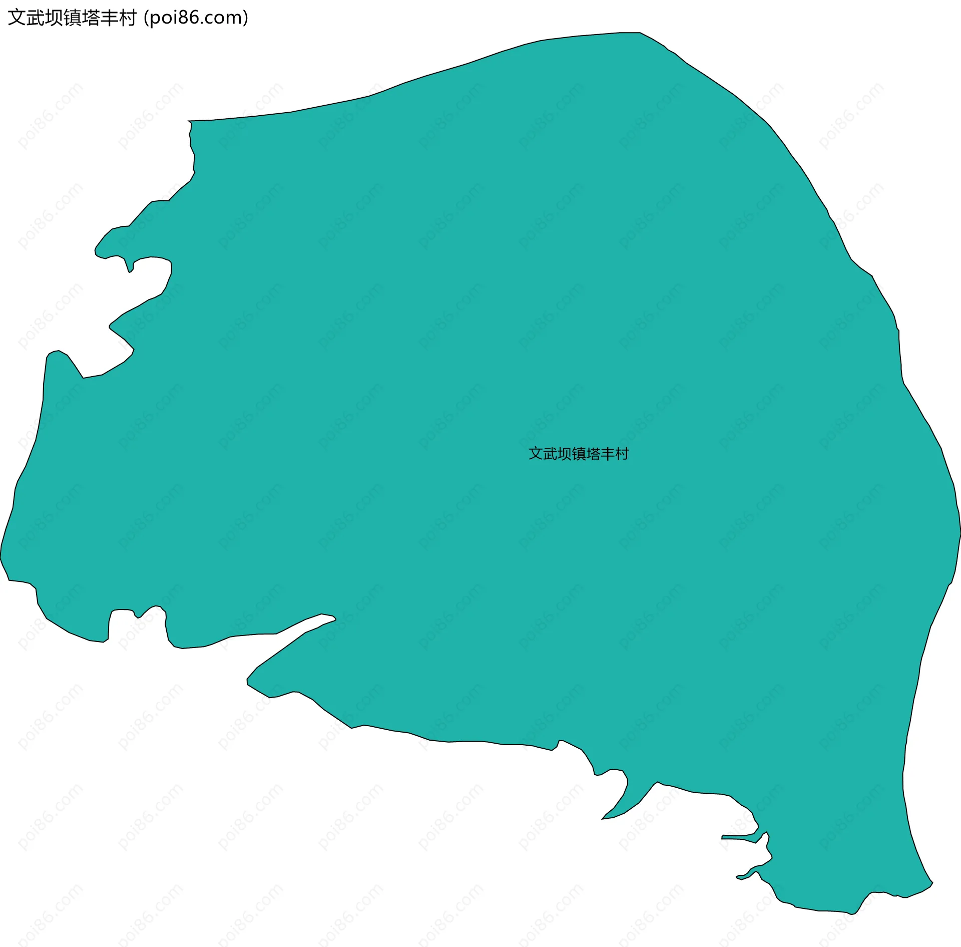 文武坝镇塔丰村边界地图