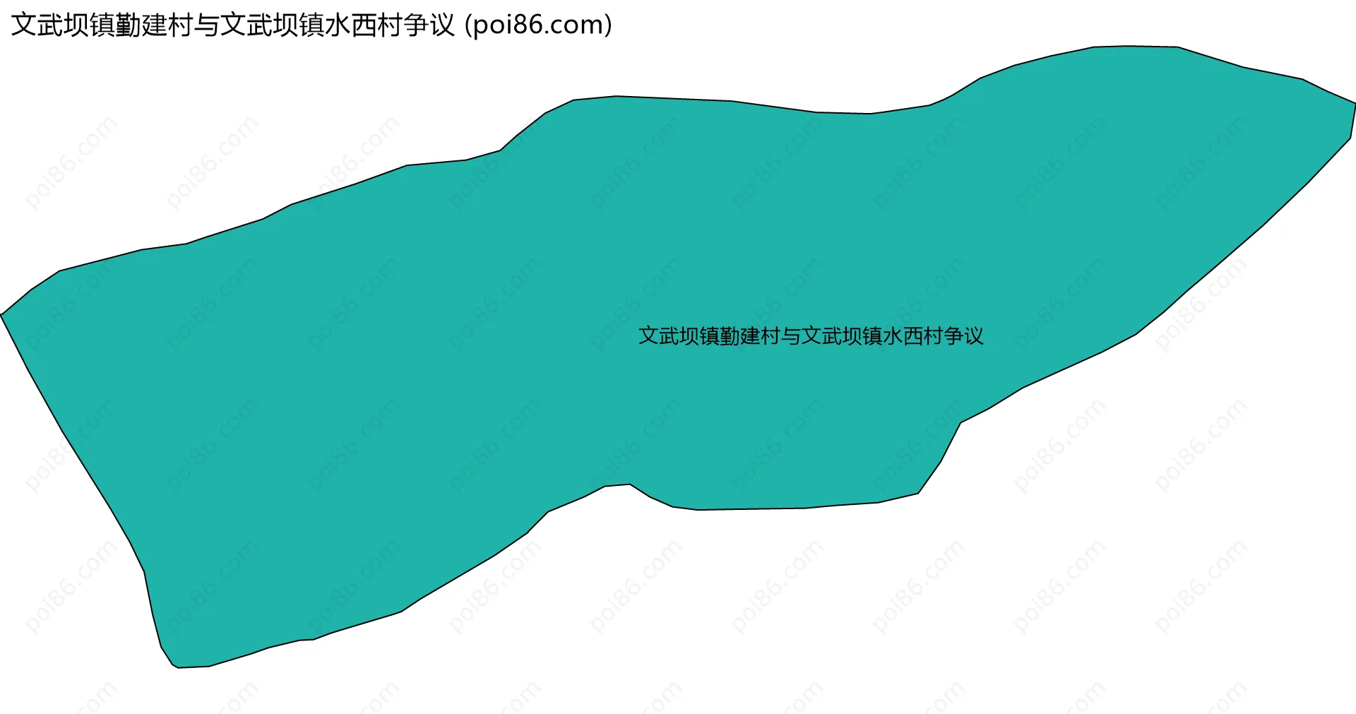 文武坝镇勤建村与文武坝镇水西村争议边界地图