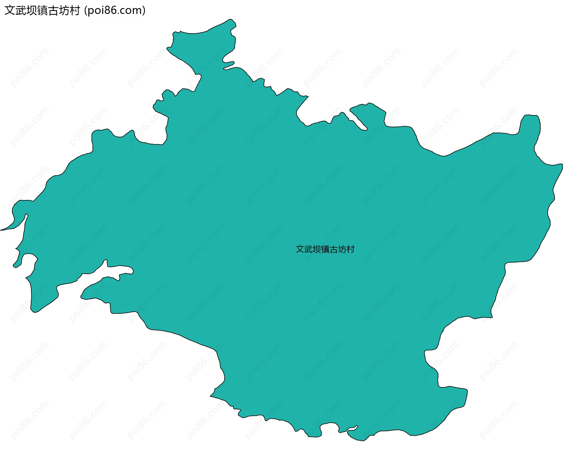 文武坝镇古坊村边界地图