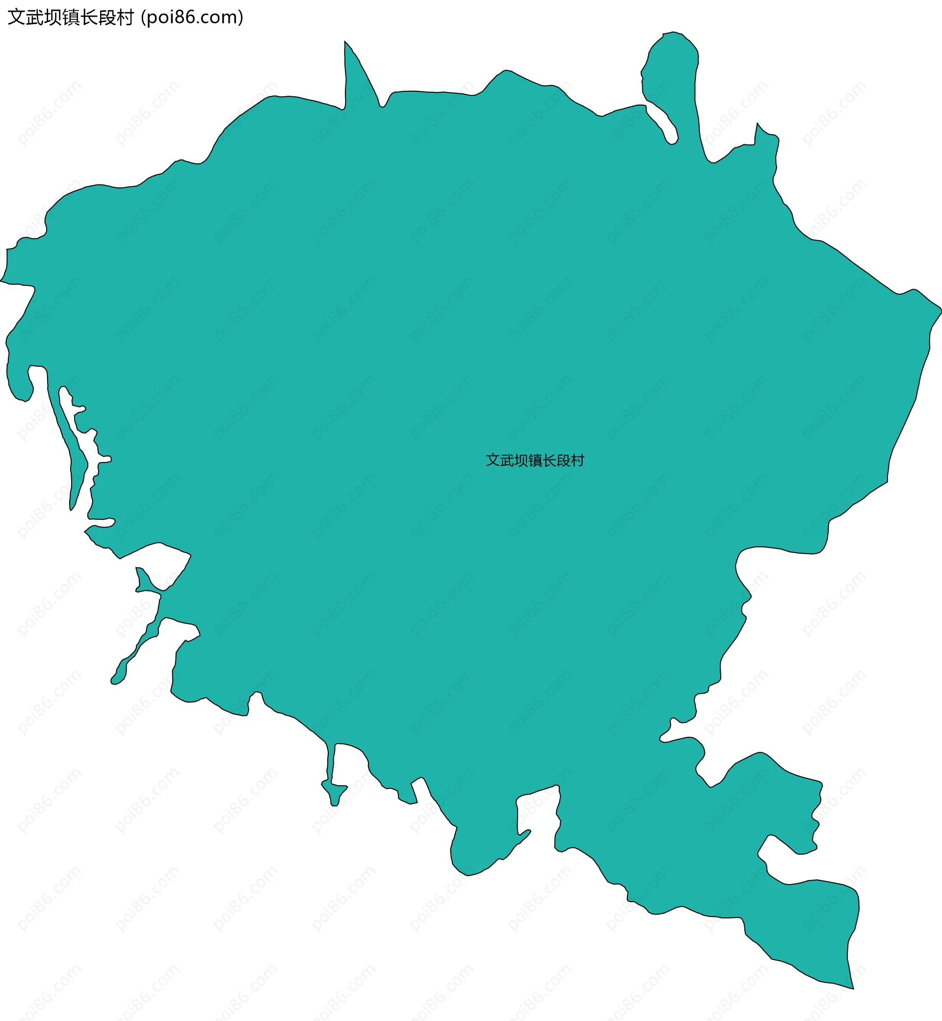 文武坝镇长段村边界地图