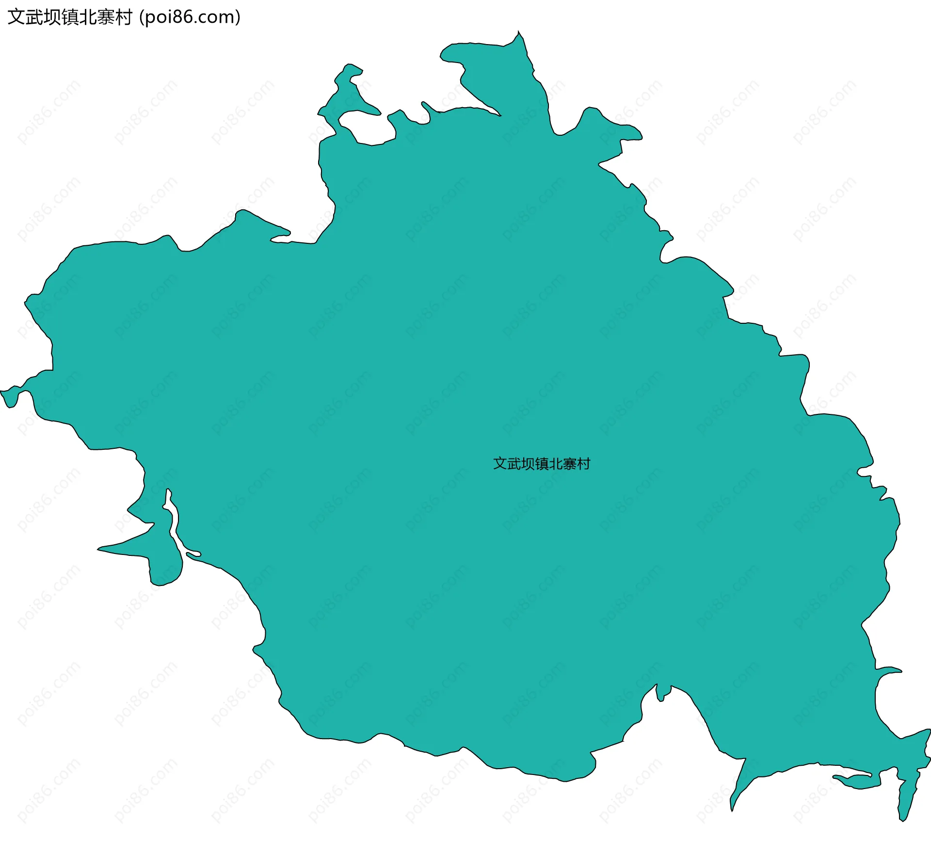 文武坝镇北寨村边界地图