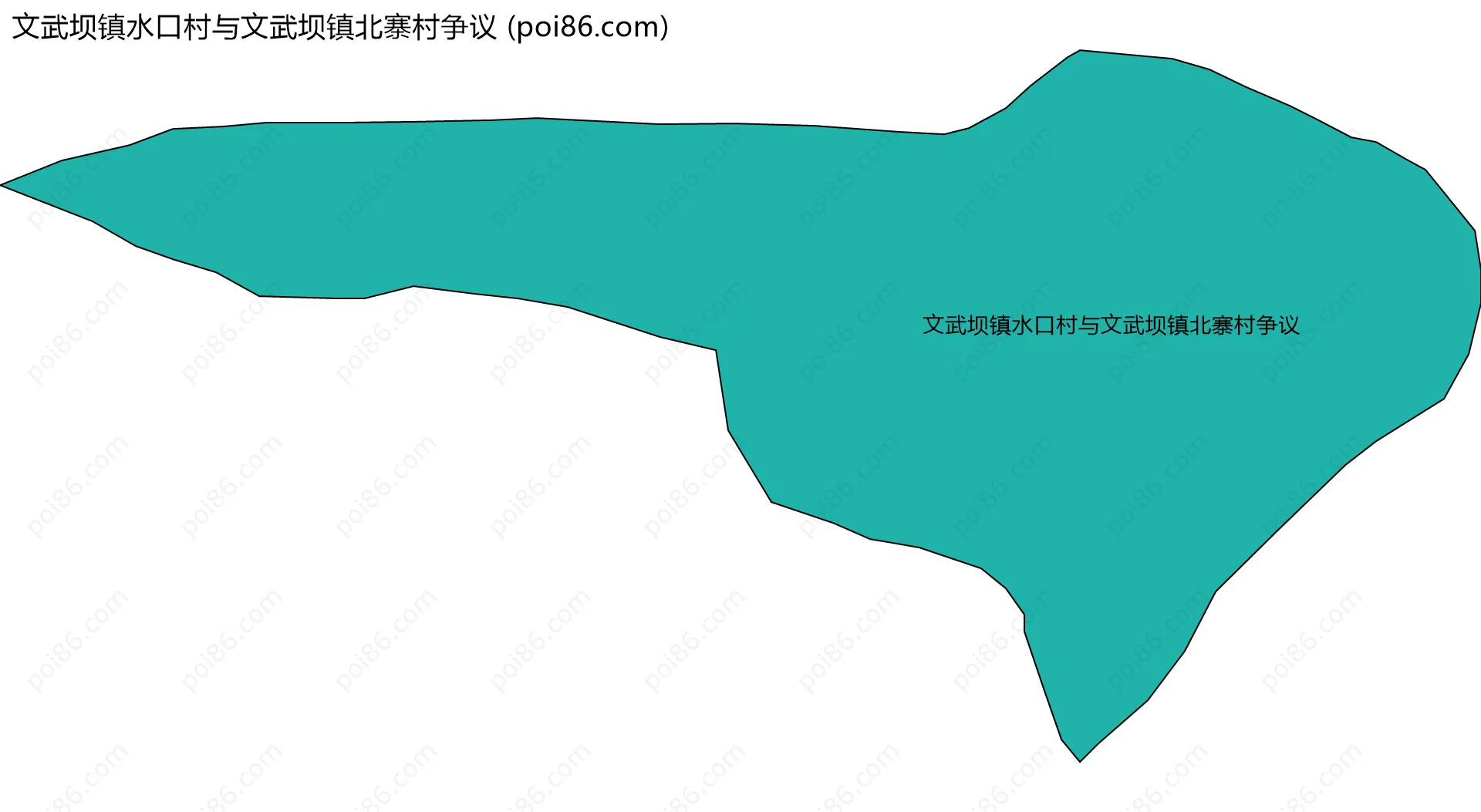 文武坝镇水口村与文武坝镇北寨村争议边界地图