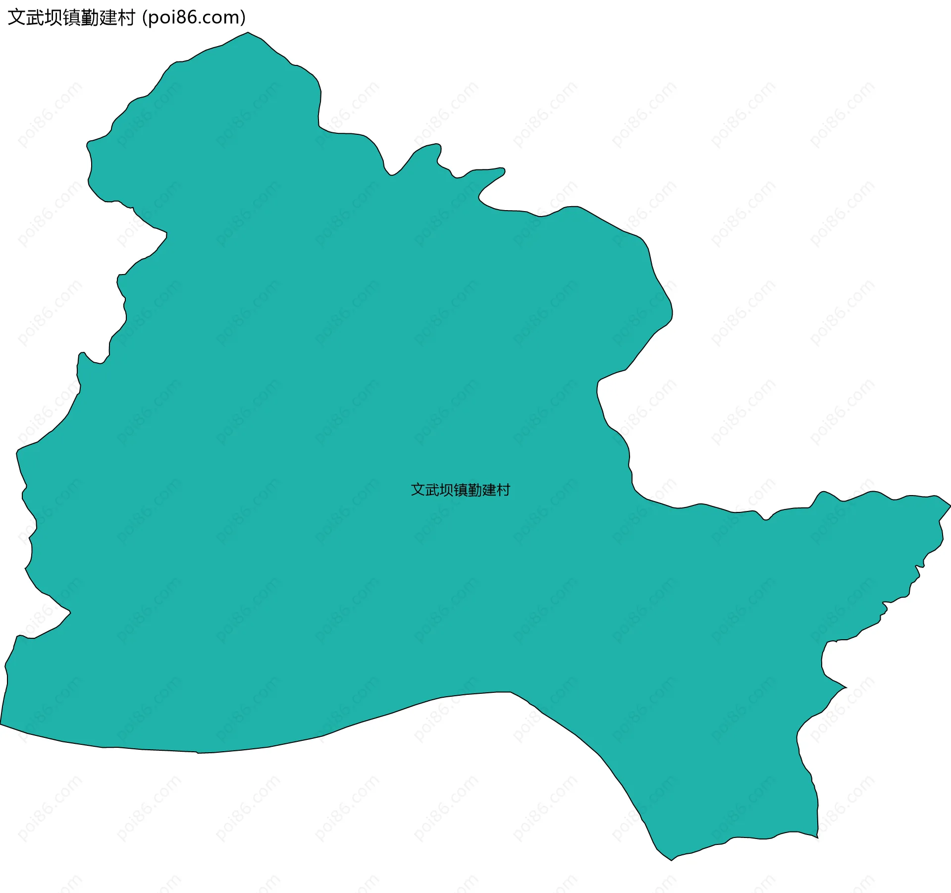 文武坝镇勤建村边界地图