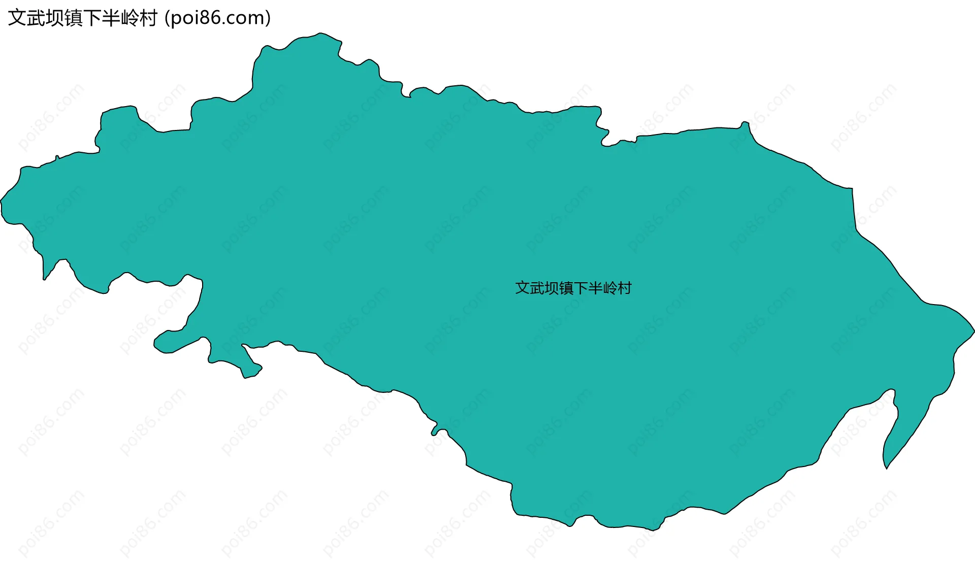 文武坝镇下半岭村边界地图