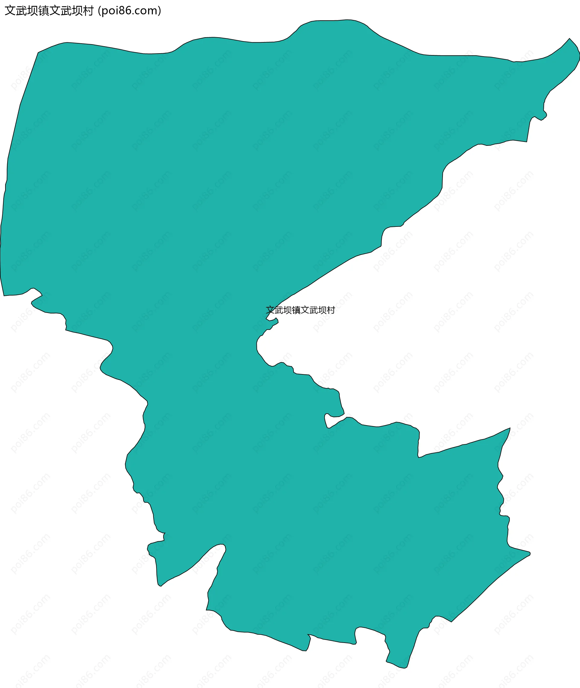 文武坝镇文武坝村边界地图