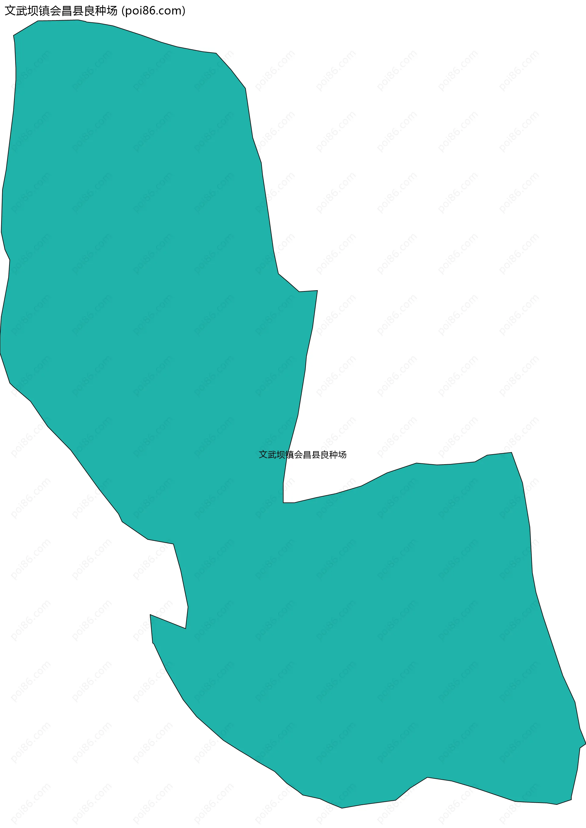 文武坝镇会昌县良种场边界地图