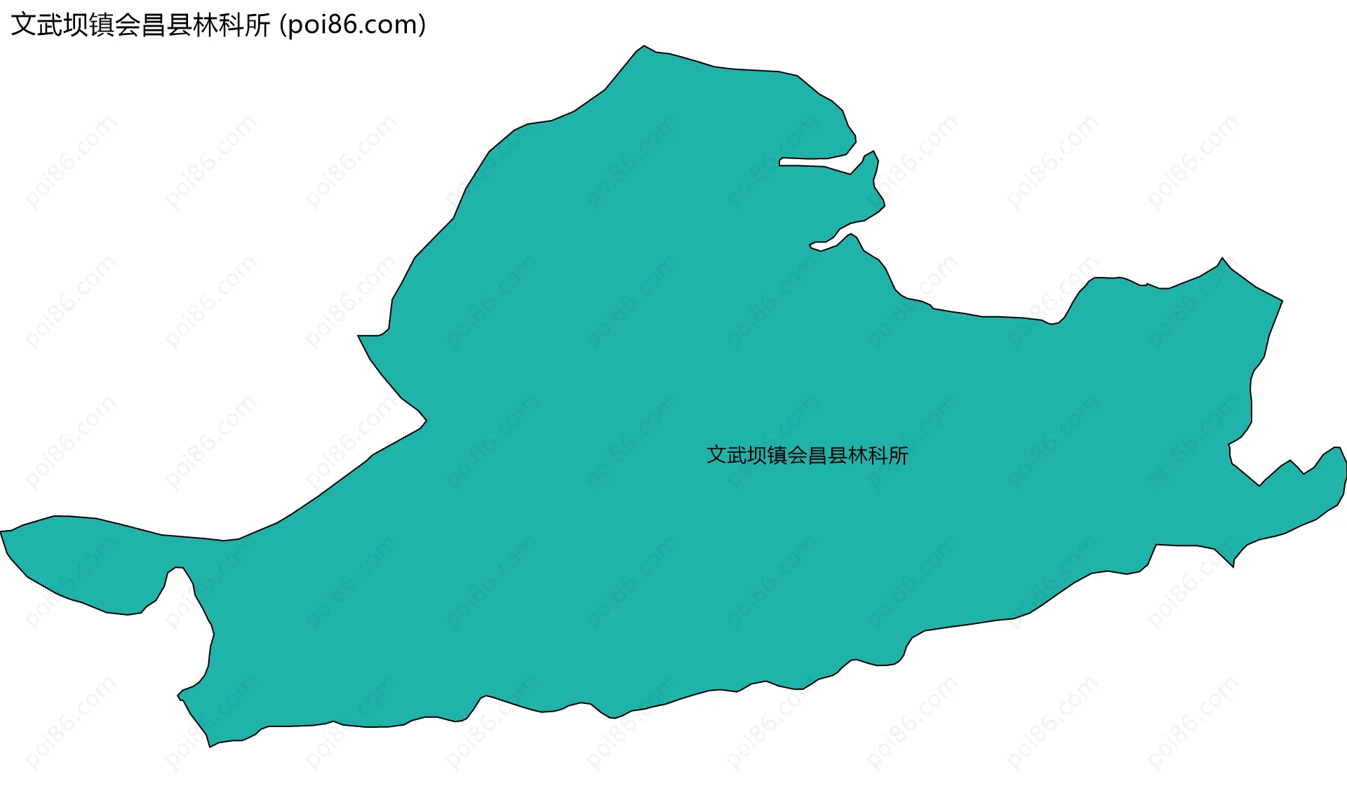 文武坝镇会昌县林科所边界地图