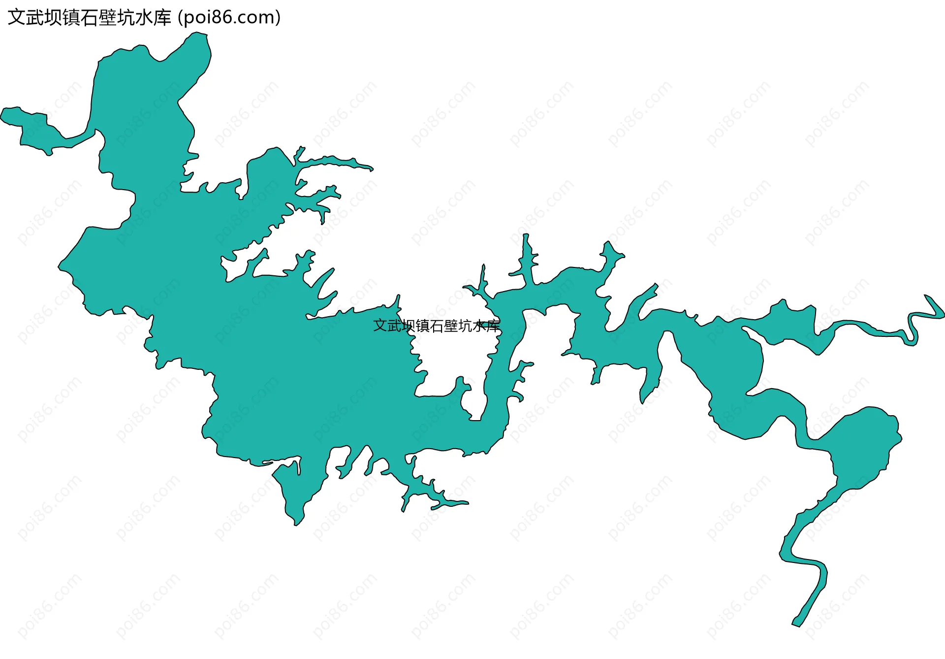 文武坝镇石壁坑水库边界地图