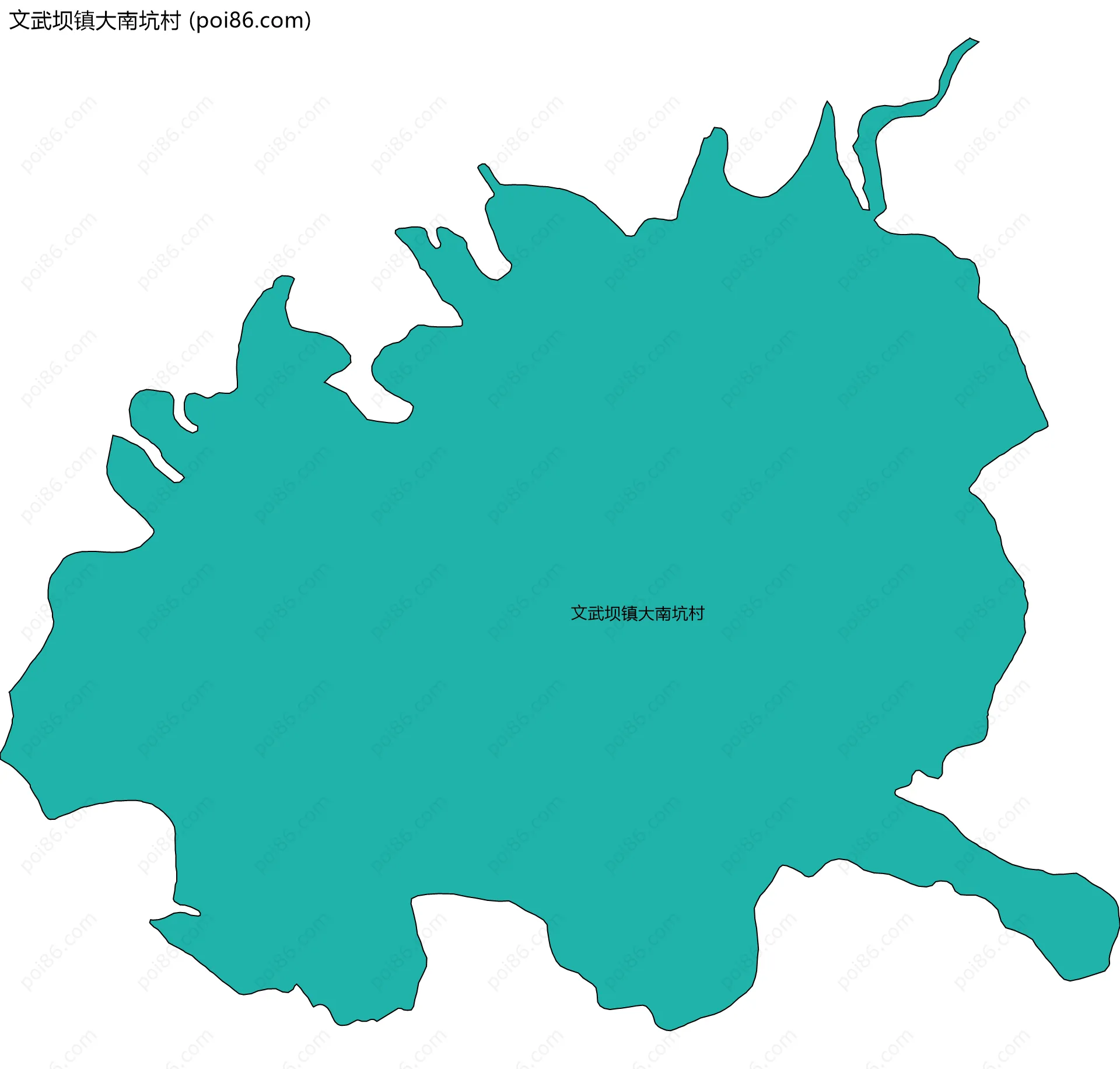 文武坝镇大南坑村边界地图