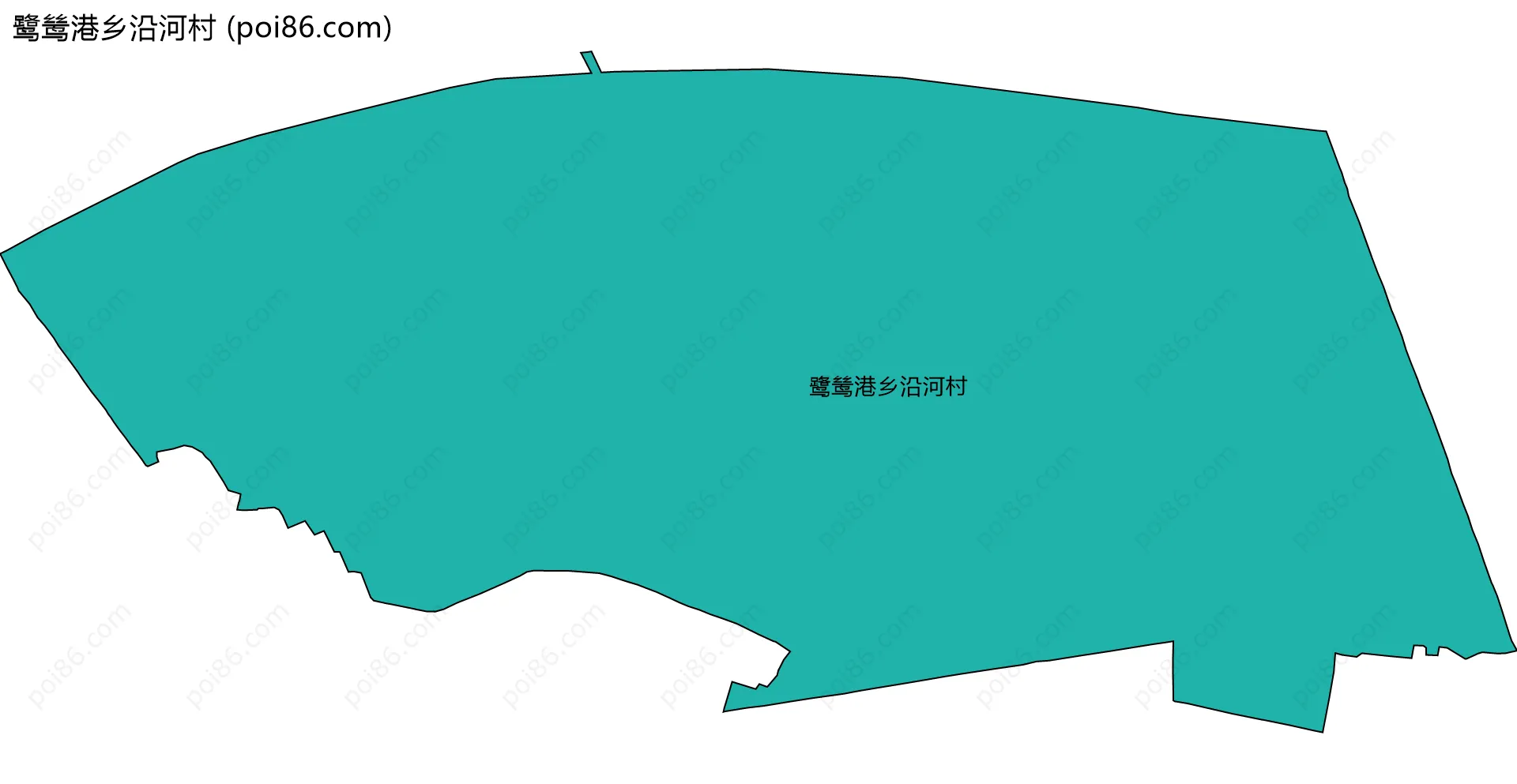 鹭鸶港乡沿河村边界地图