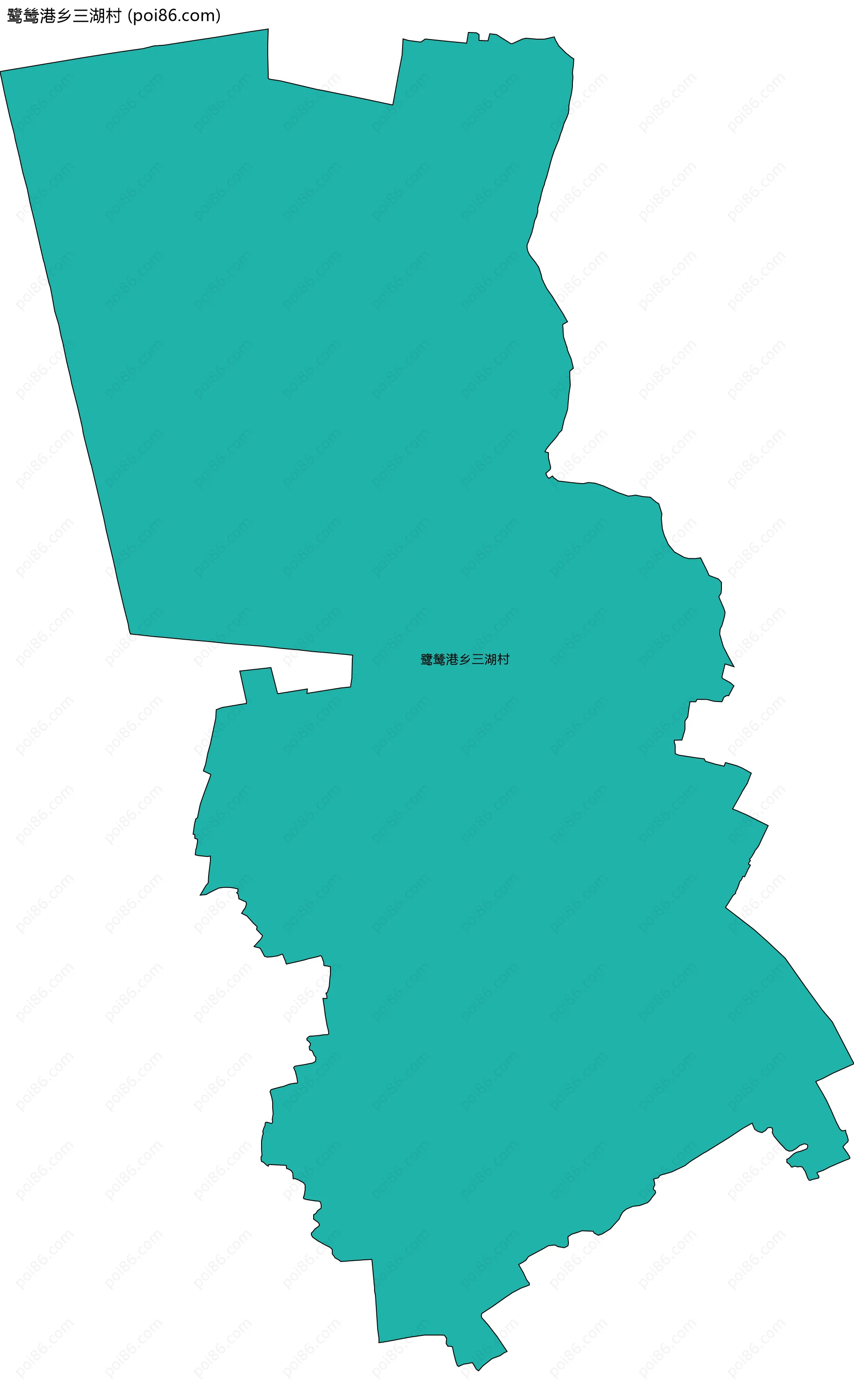 鹭鸶港乡三湖村边界地图