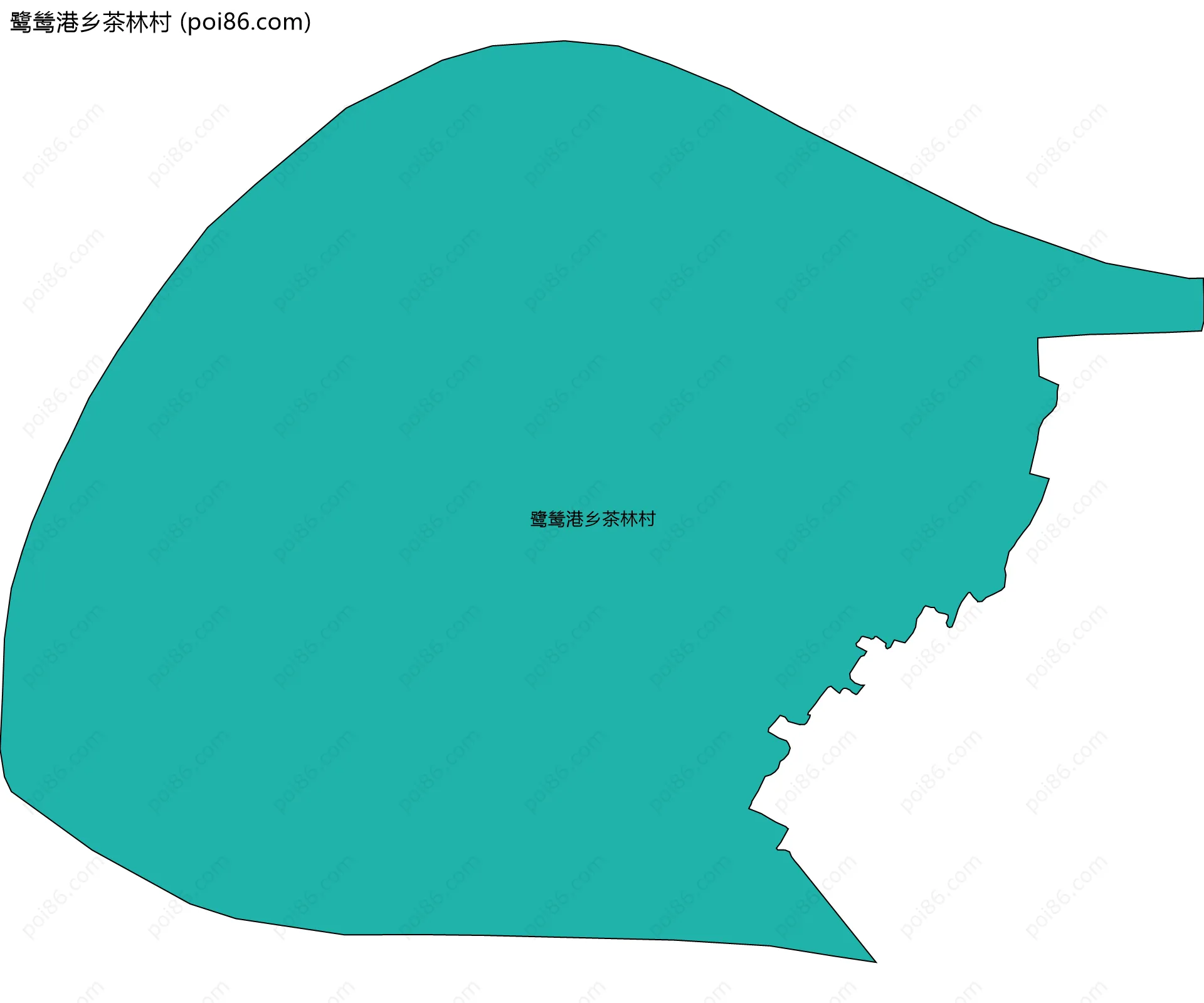 鹭鸶港乡茶林村边界地图