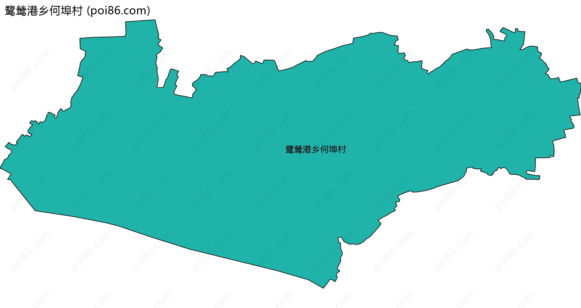 鹭鸶港乡何埠村边界地图