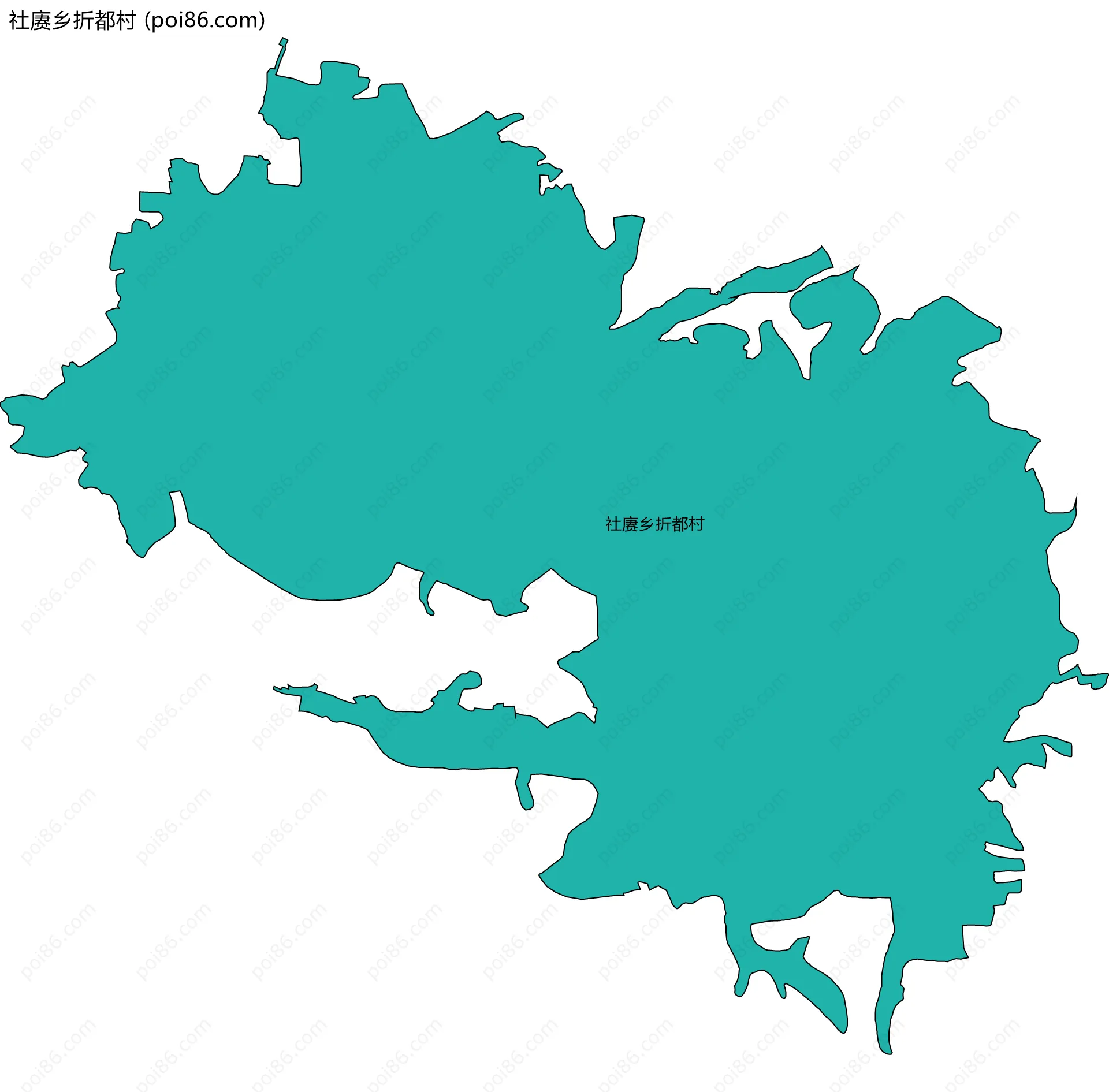 社赓乡折都村边界地图