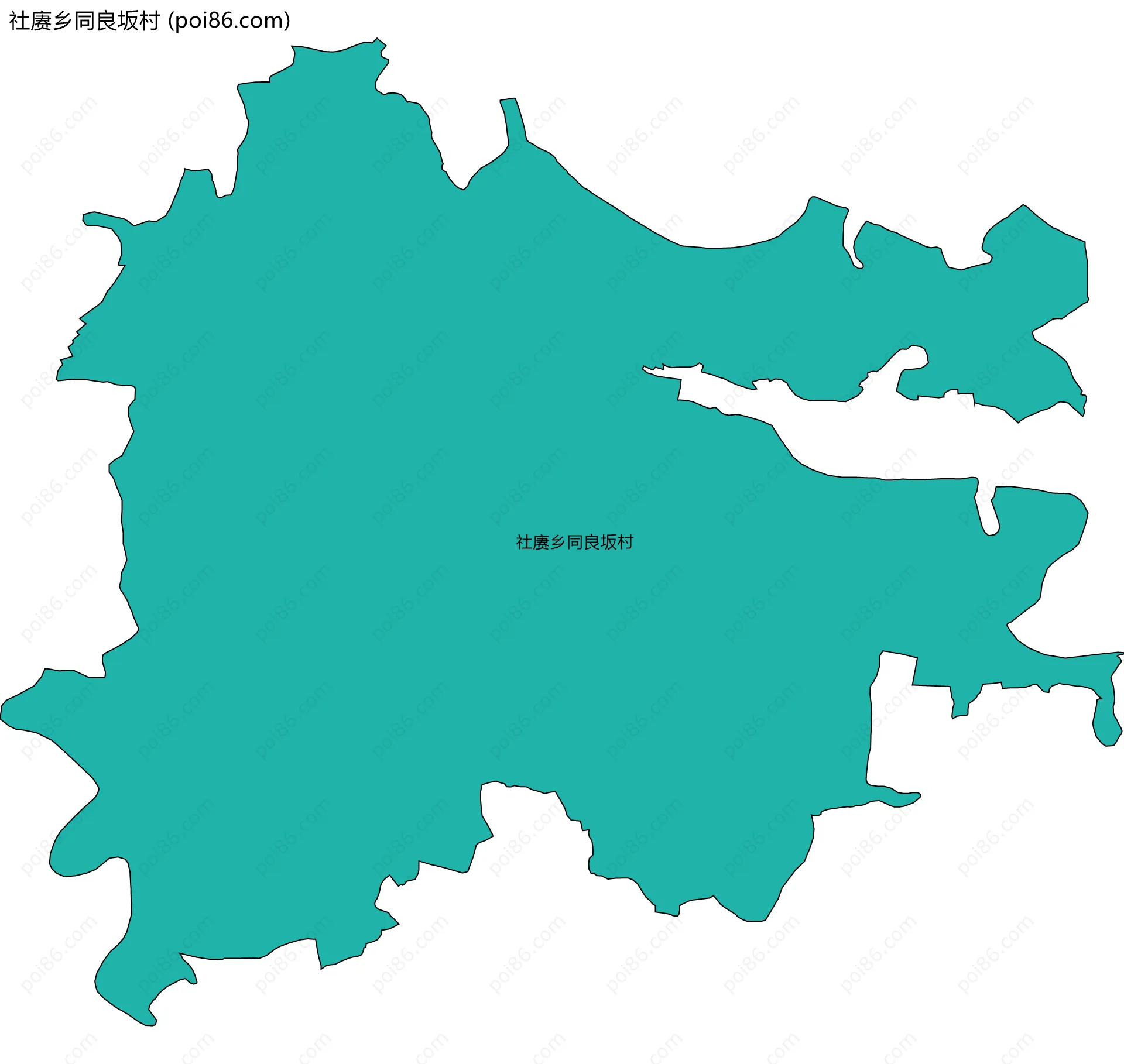 社赓乡同良坂村边界地图
