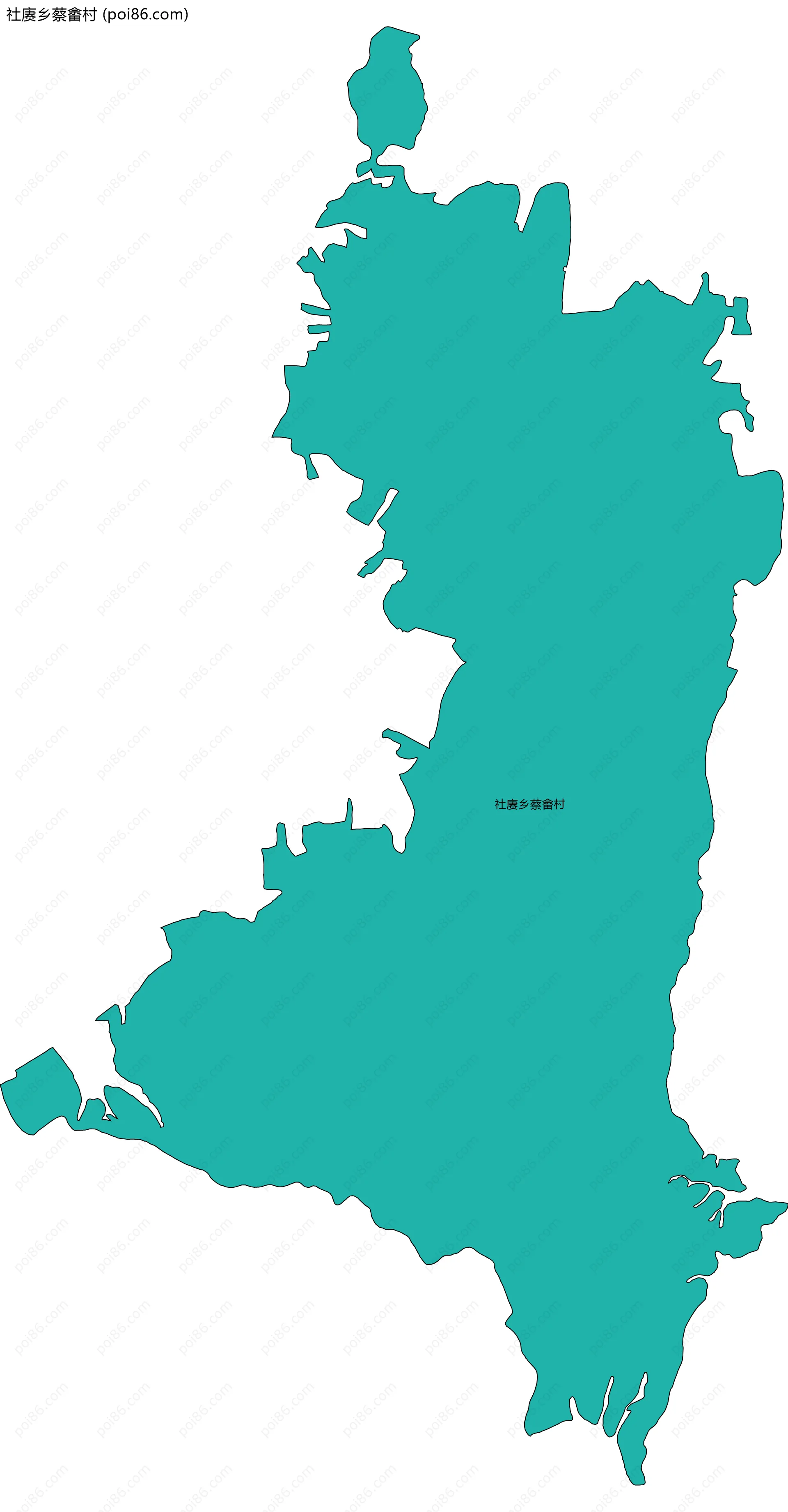 社赓乡蔡畲村边界地图