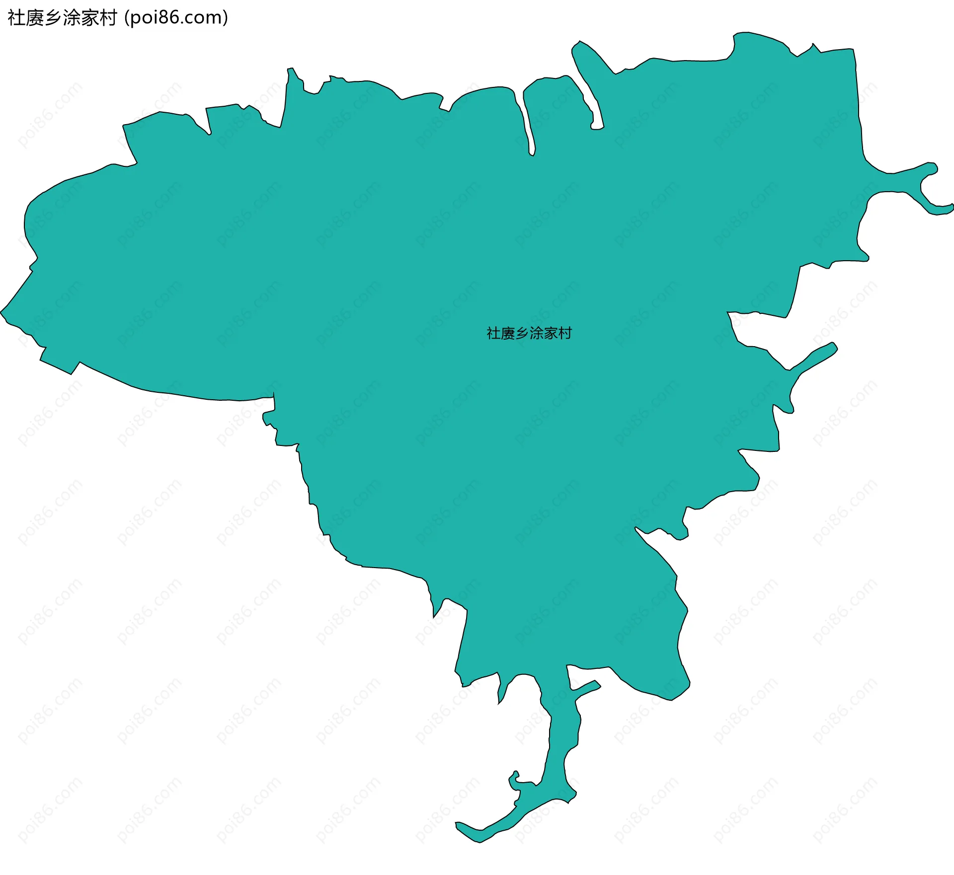 社赓乡涂家村边界地图