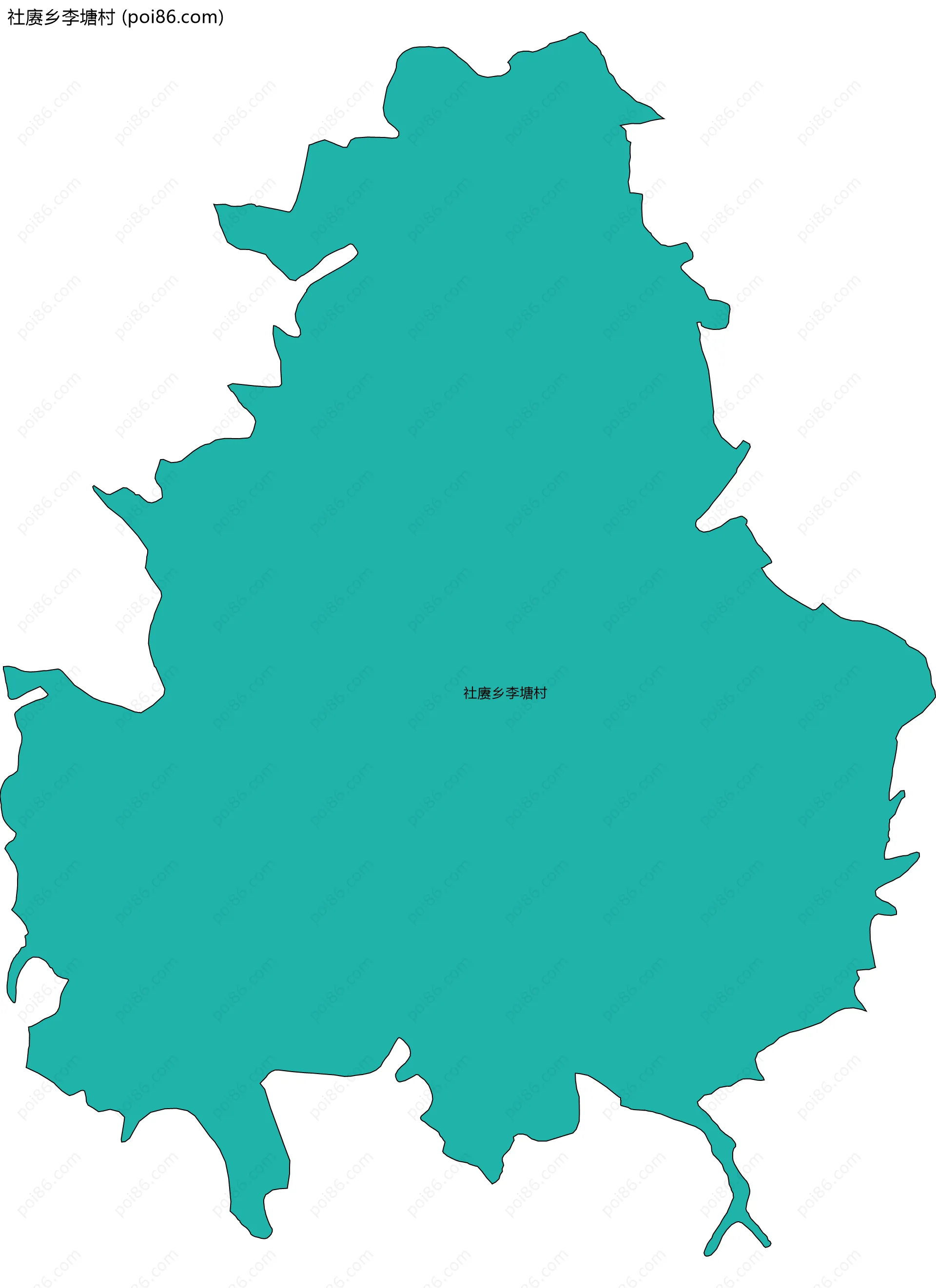 社赓乡李塘村边界地图