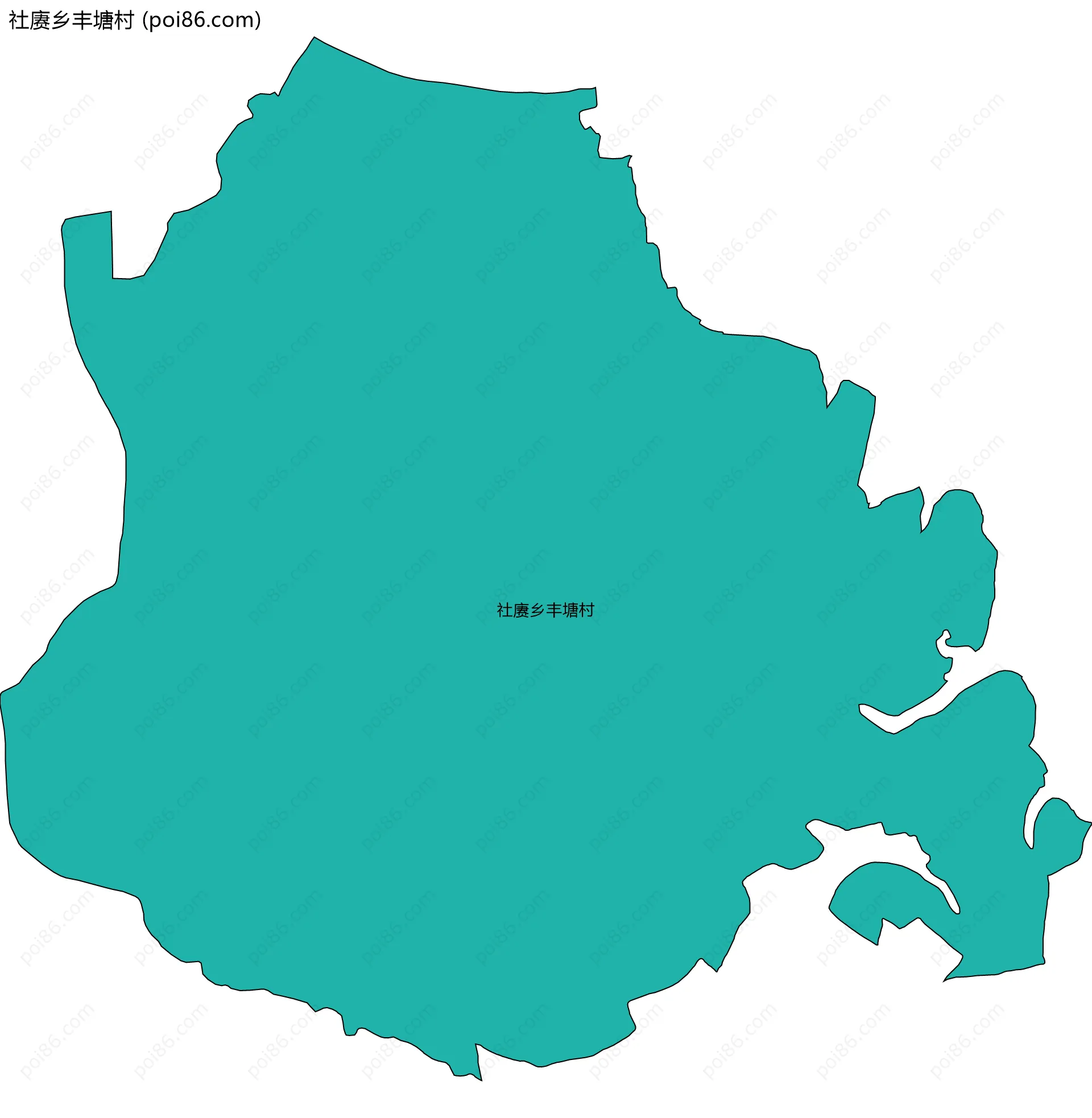 社赓乡丰塘村边界地图