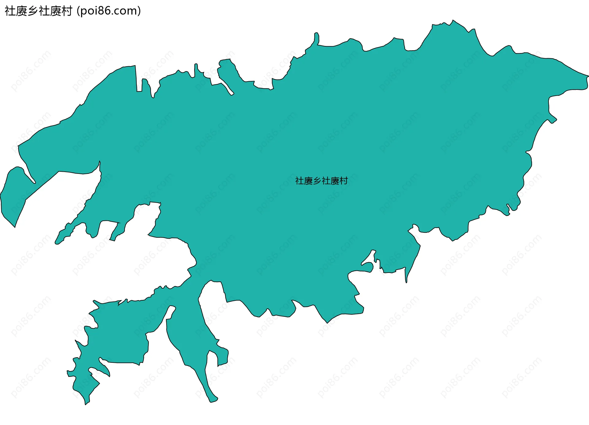 社赓乡社赓村边界地图