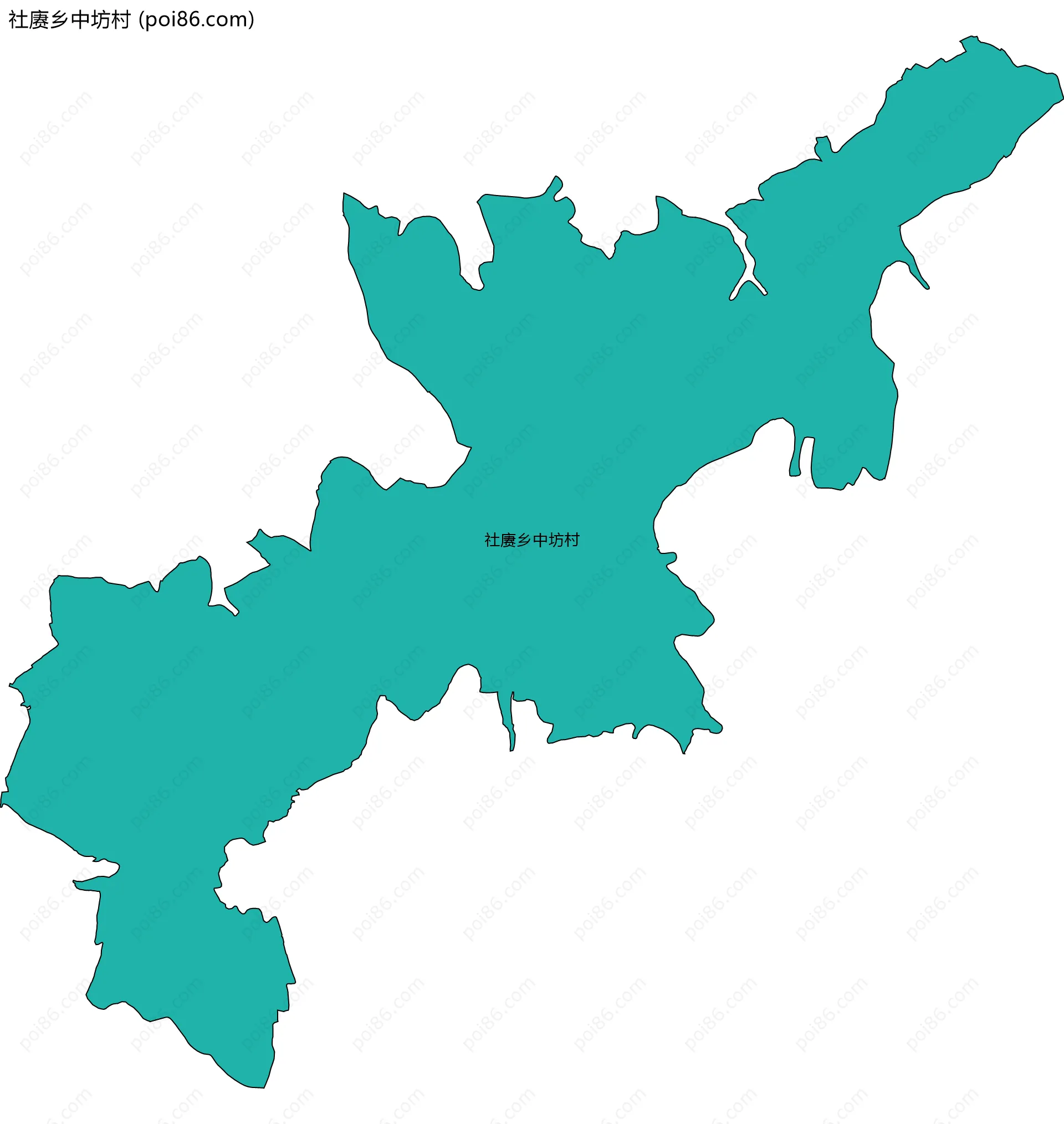 社赓乡中坊村边界地图