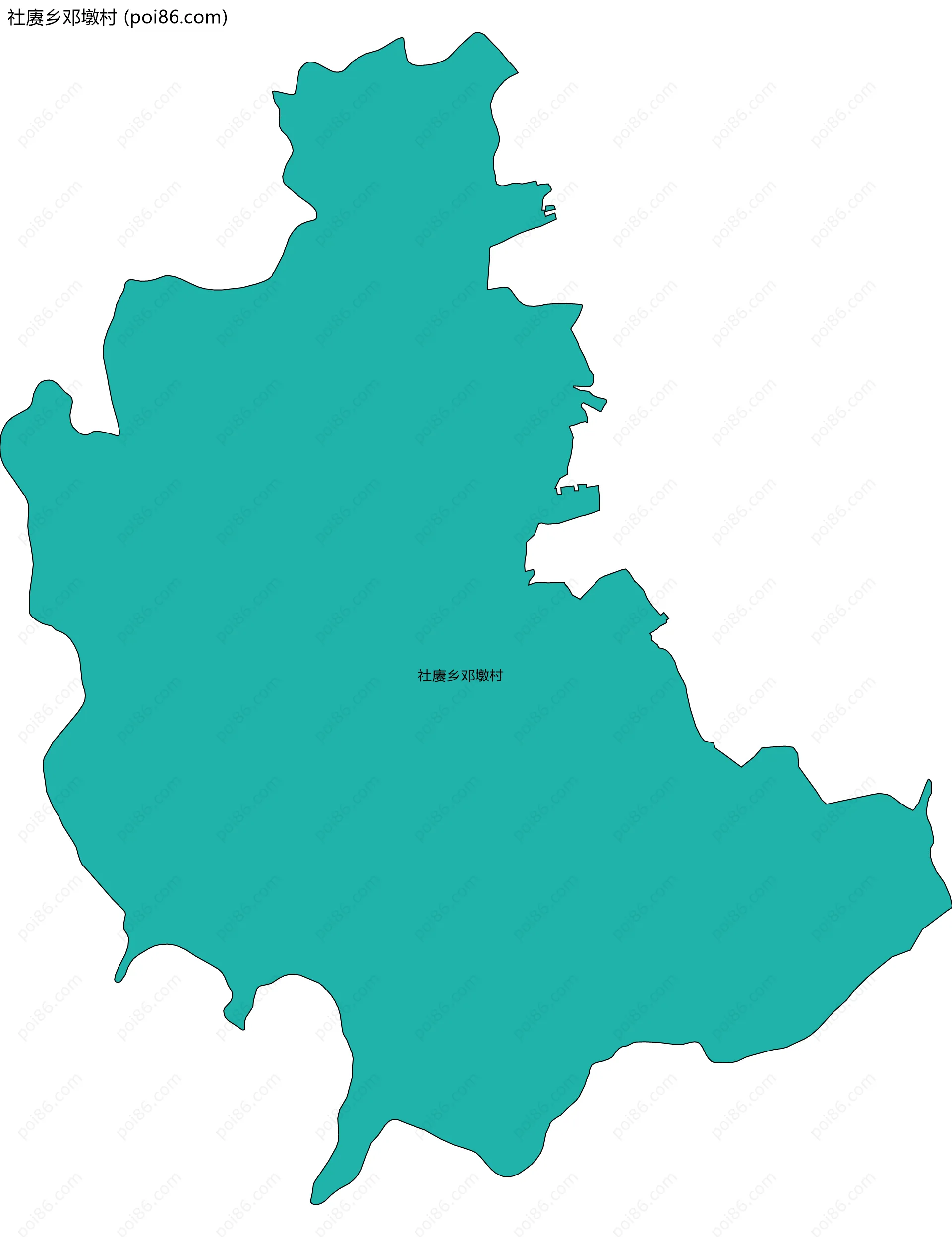 社赓乡邓墩村边界地图