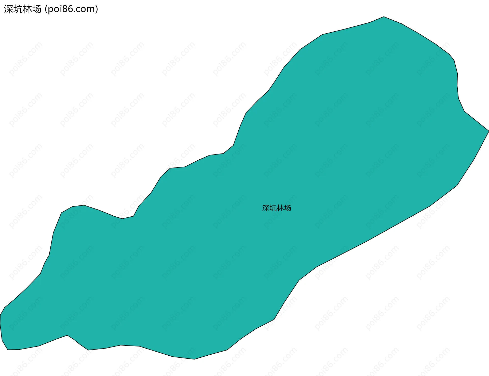 深坑林场边界地图(五级行政区划)