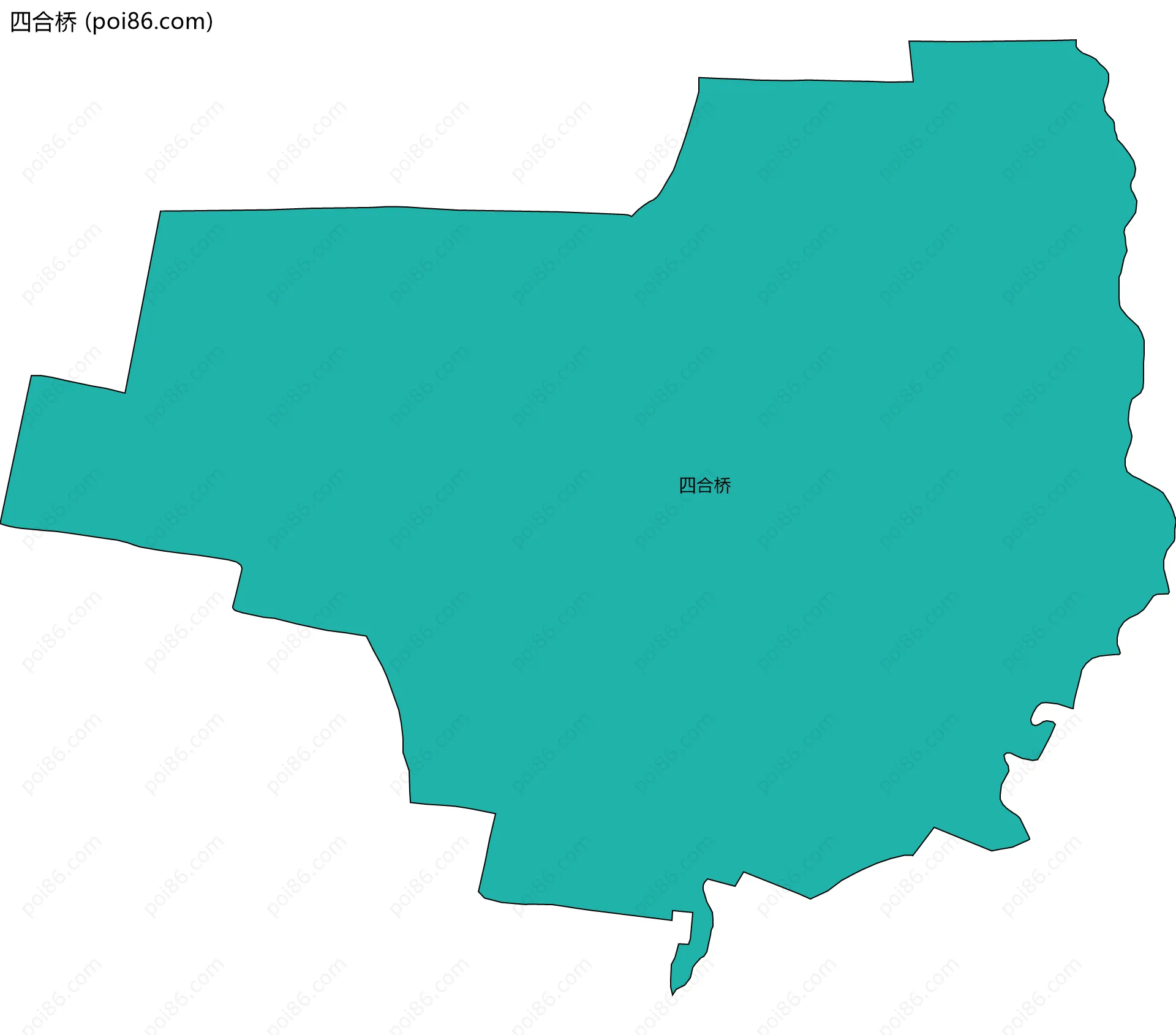 四合桥边界地图