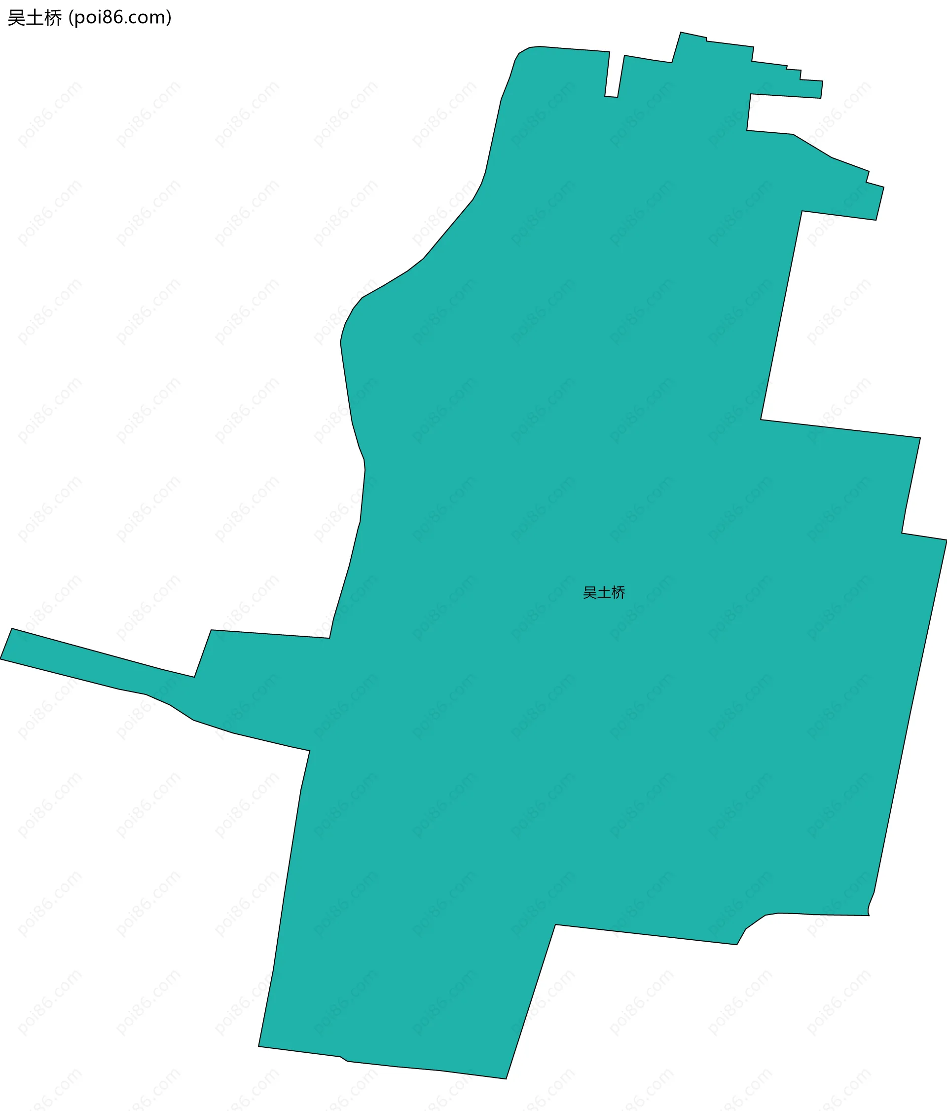 吴土桥边界地图