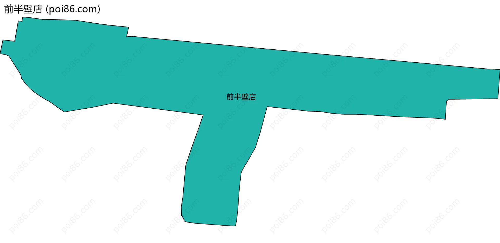 前半壁店边界地图