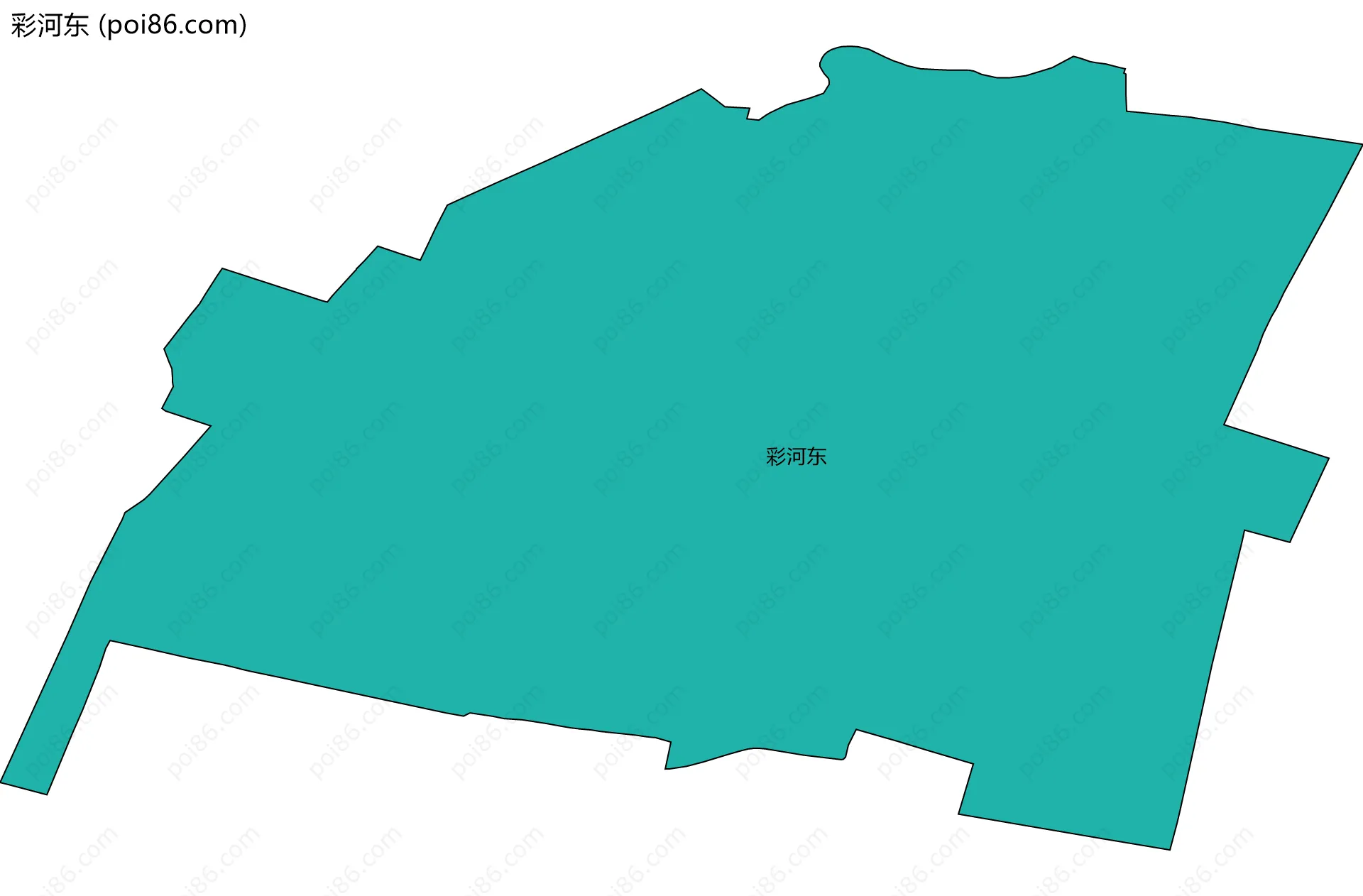 彩河东边界地图
