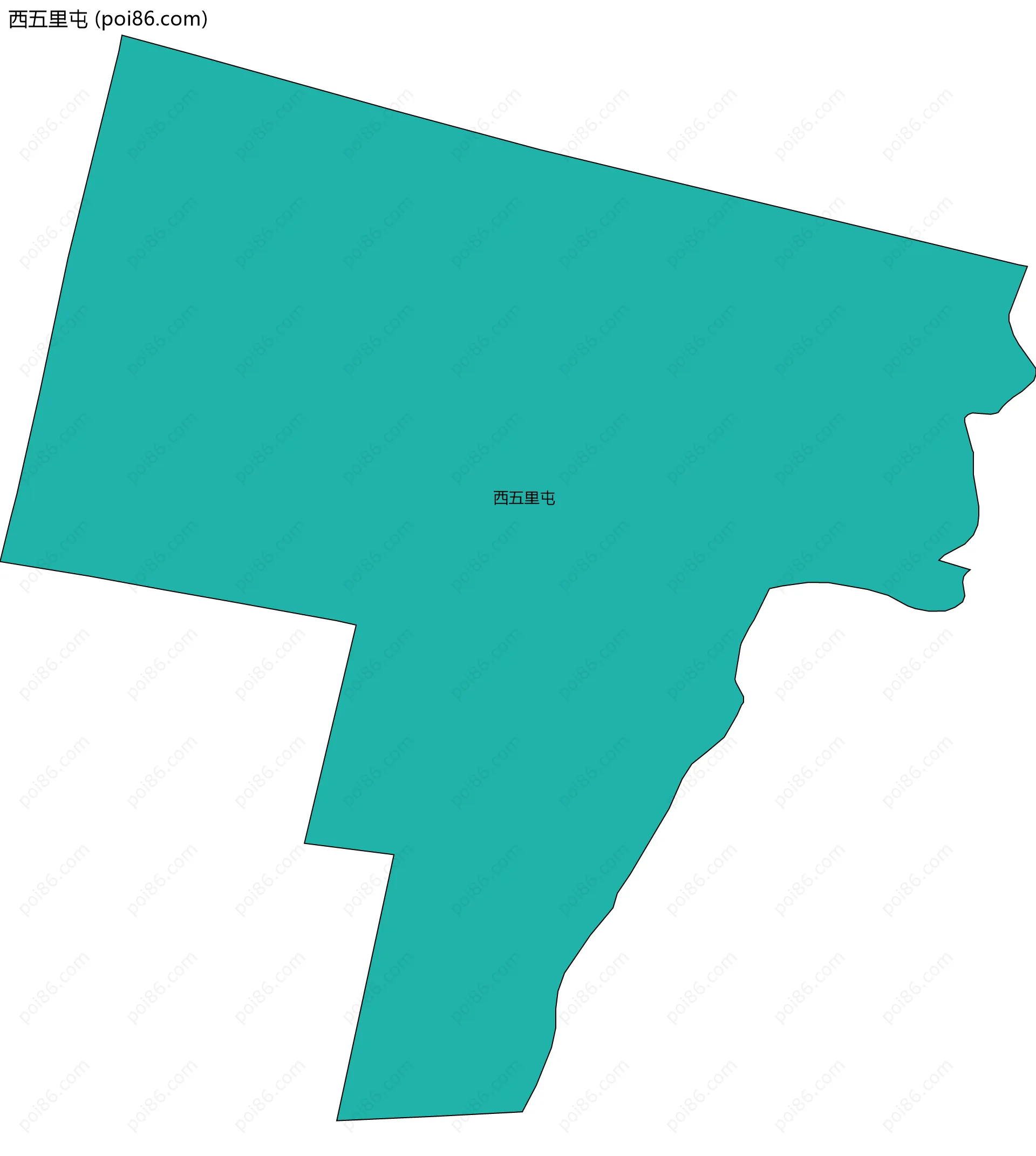 西五里屯边界地图