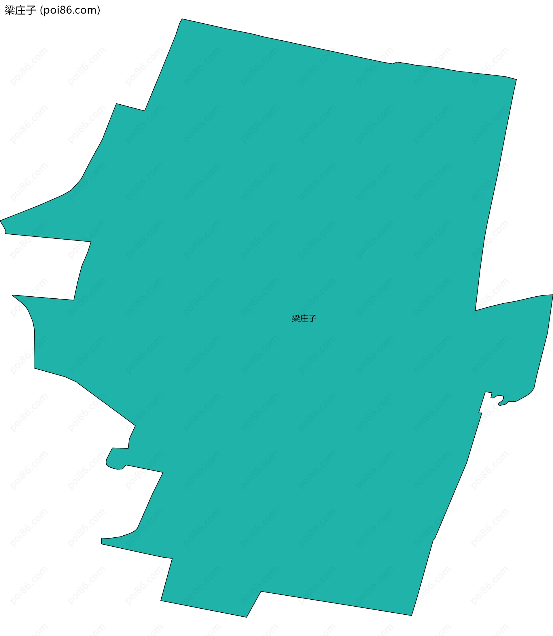 梁庄子边界地图