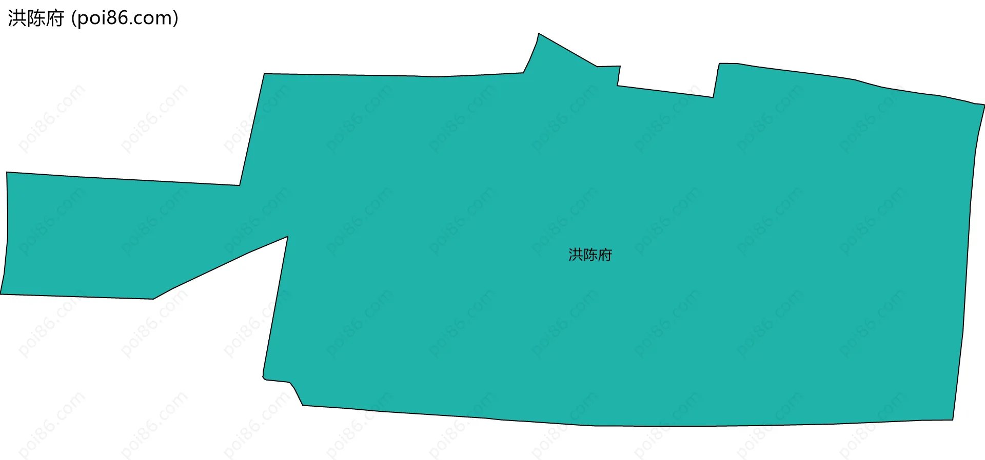 洪陈府边界地图