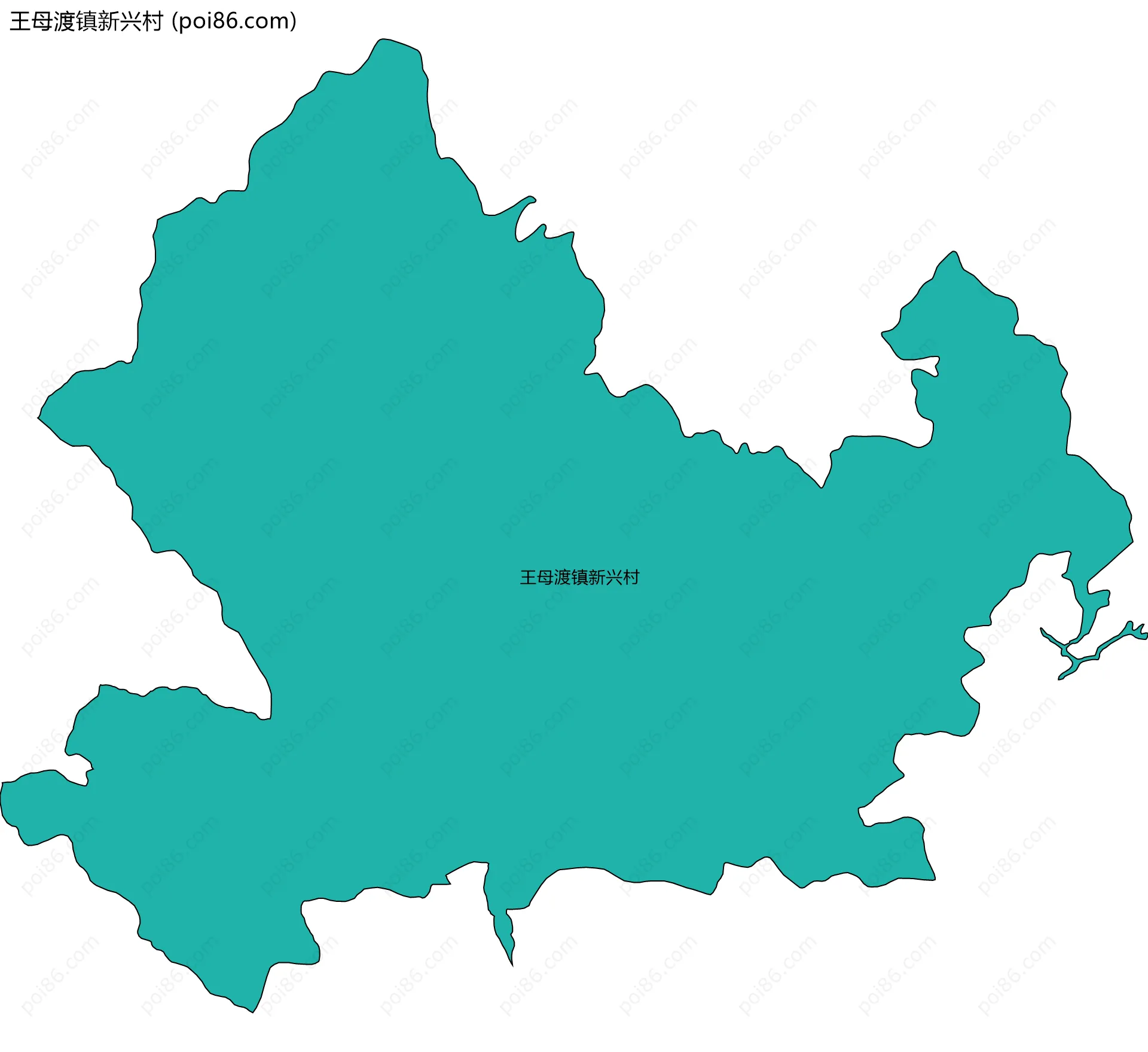 王母渡镇新兴村边界地图