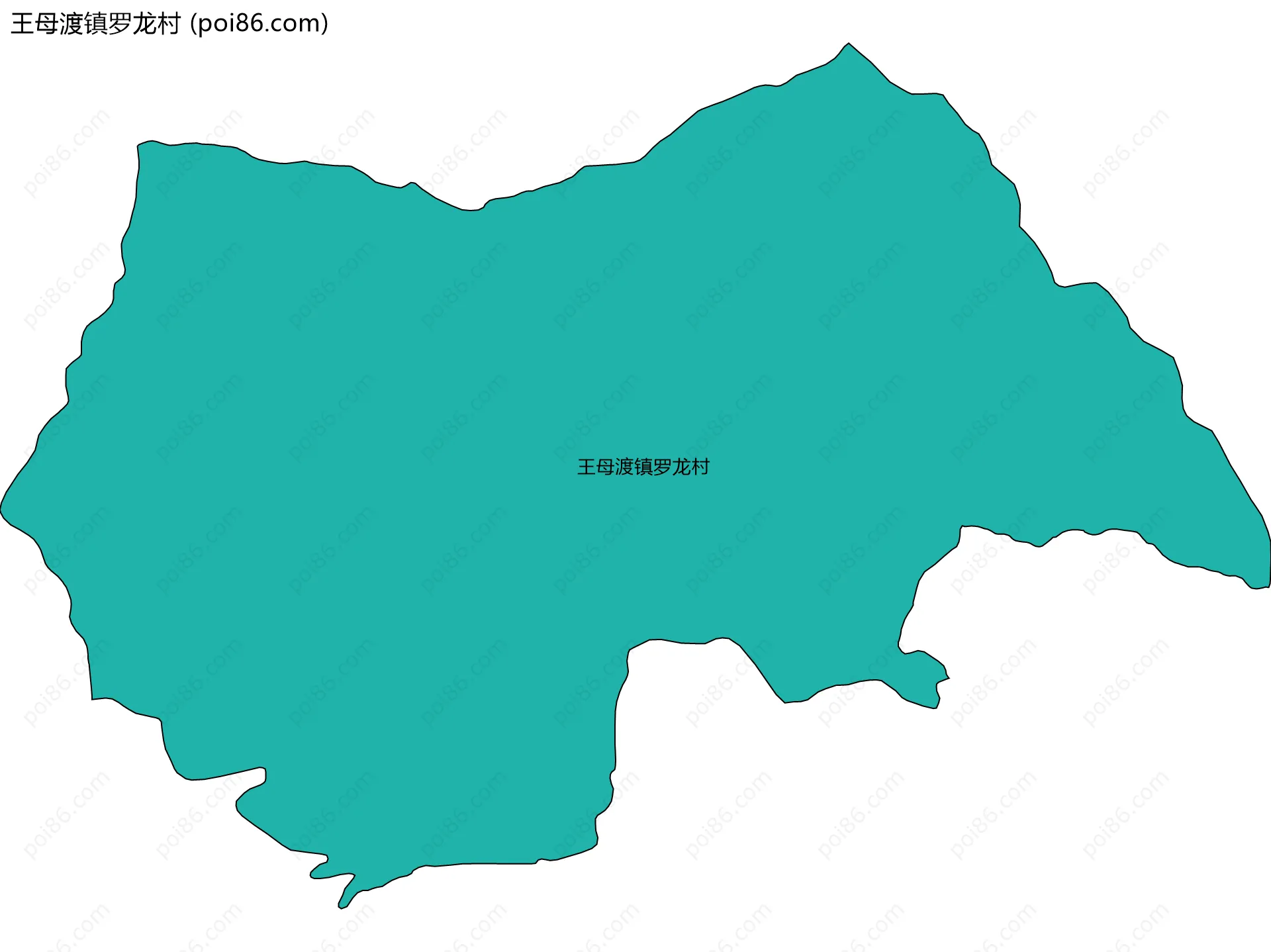 王母渡镇罗龙村边界地图