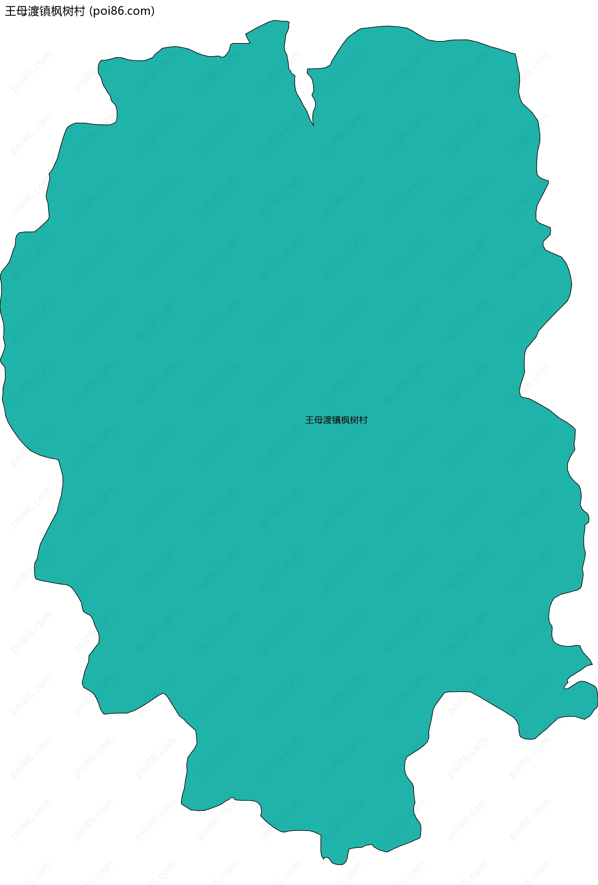 王母渡镇枫树村边界地图