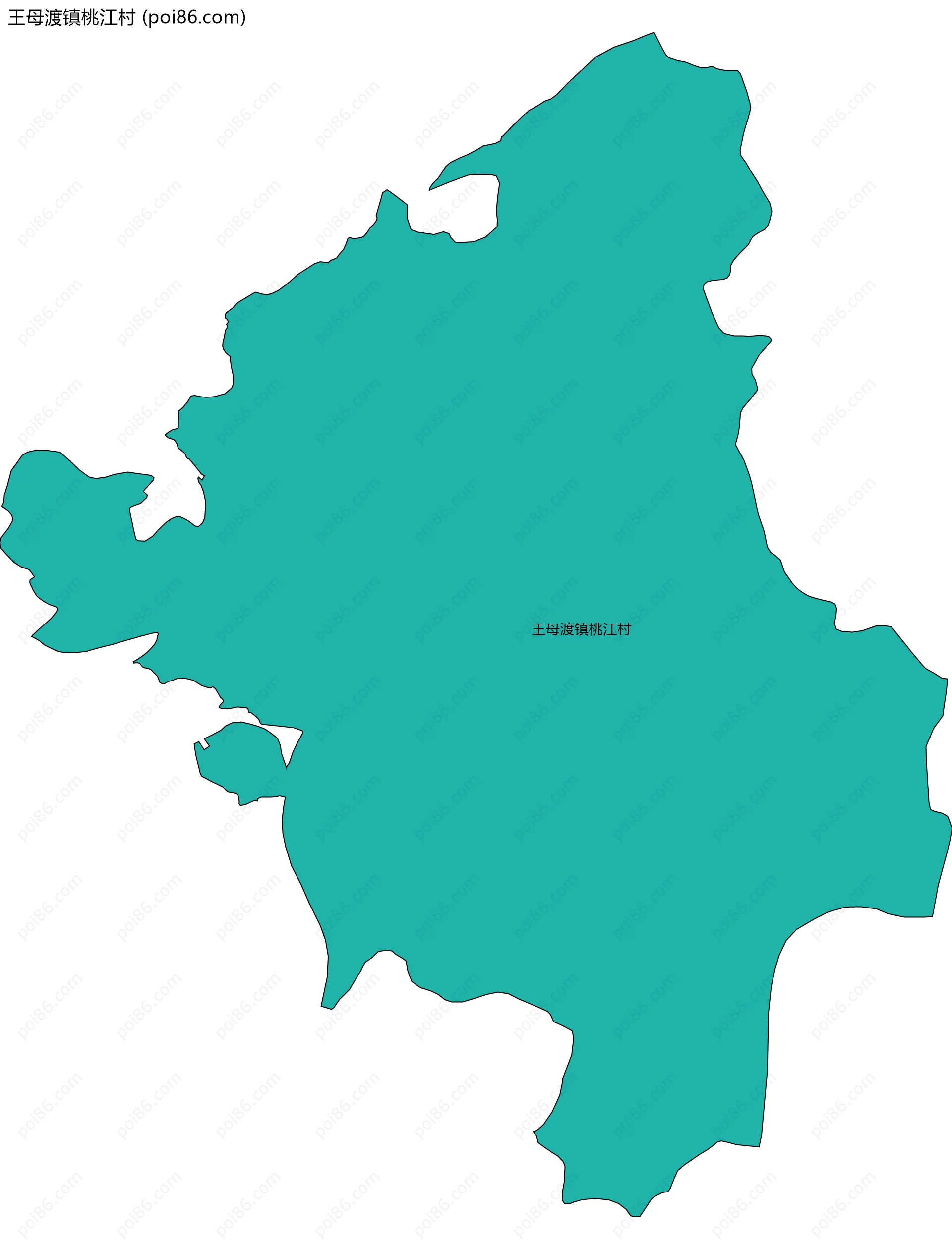 王母渡镇桃江村边界地图