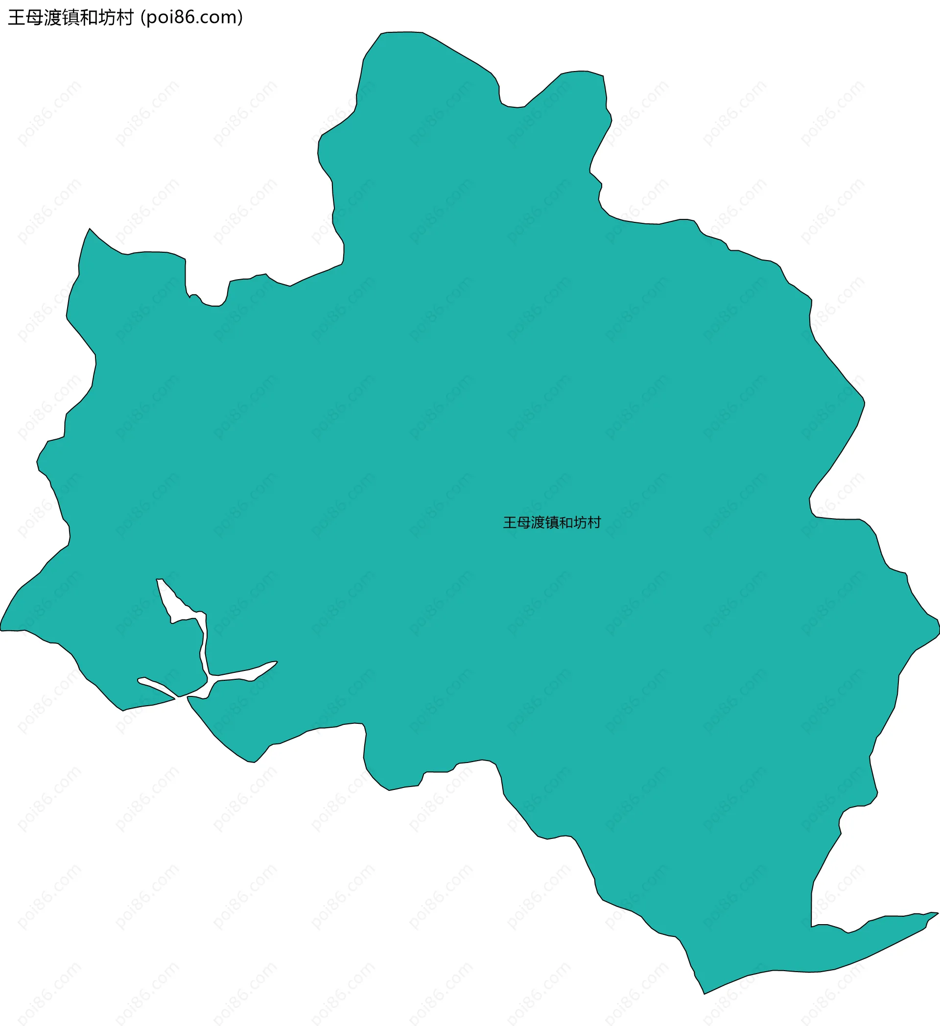 王母渡镇和坊村边界地图
