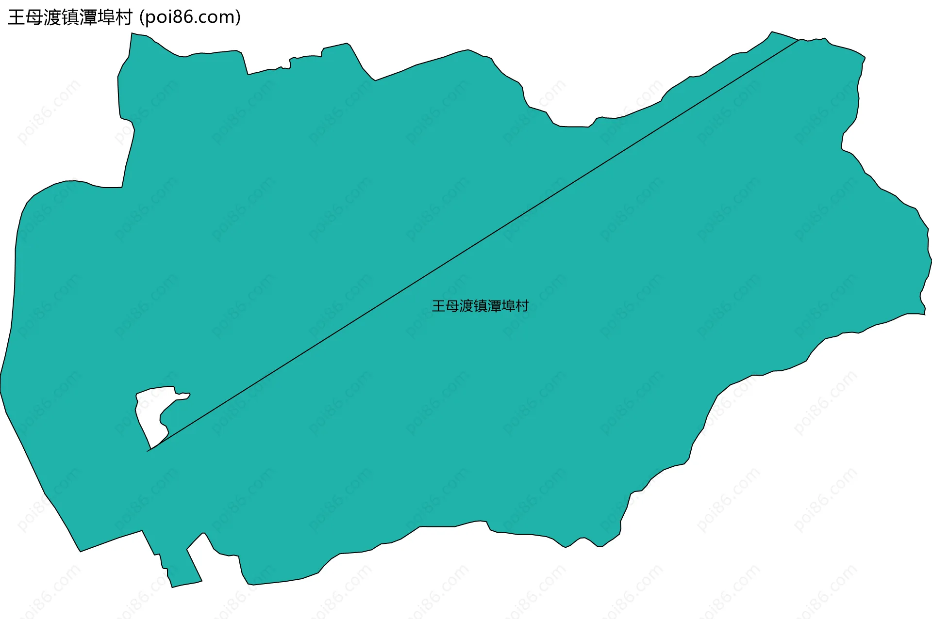 王母渡镇潭埠村边界地图