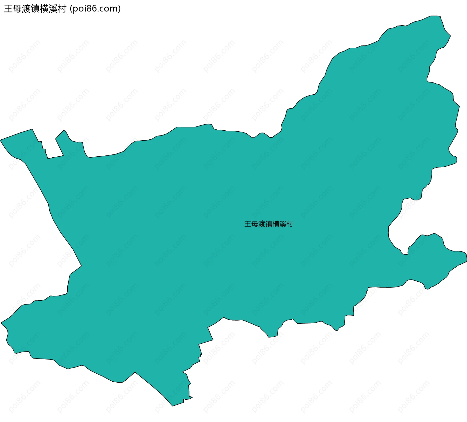 王母渡镇横溪村边界地图