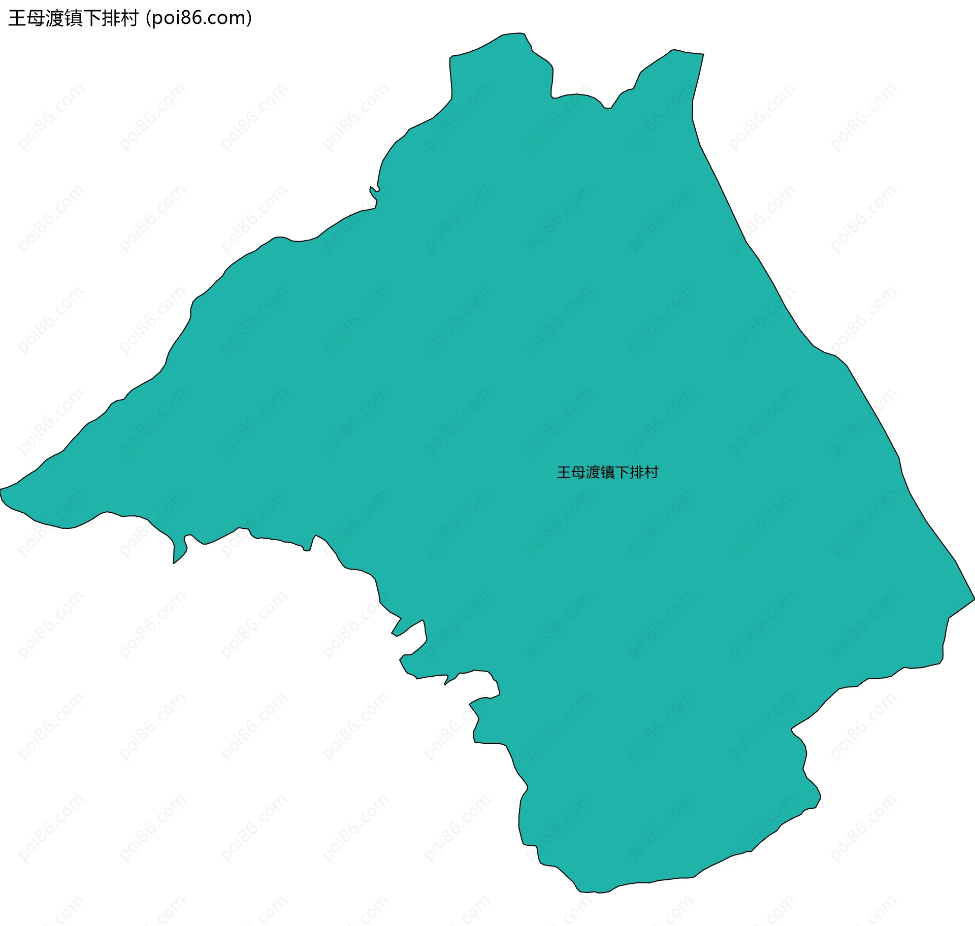 王母渡镇下排村边界地图