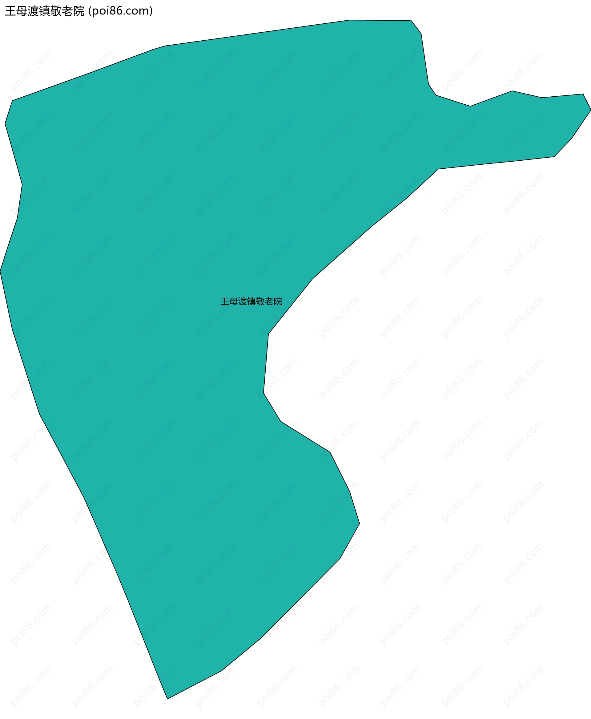 王母渡镇敬老院边界地图