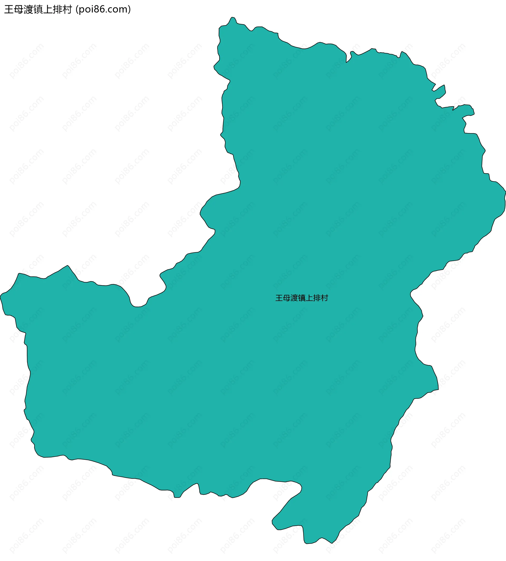 王母渡镇上排村边界地图
