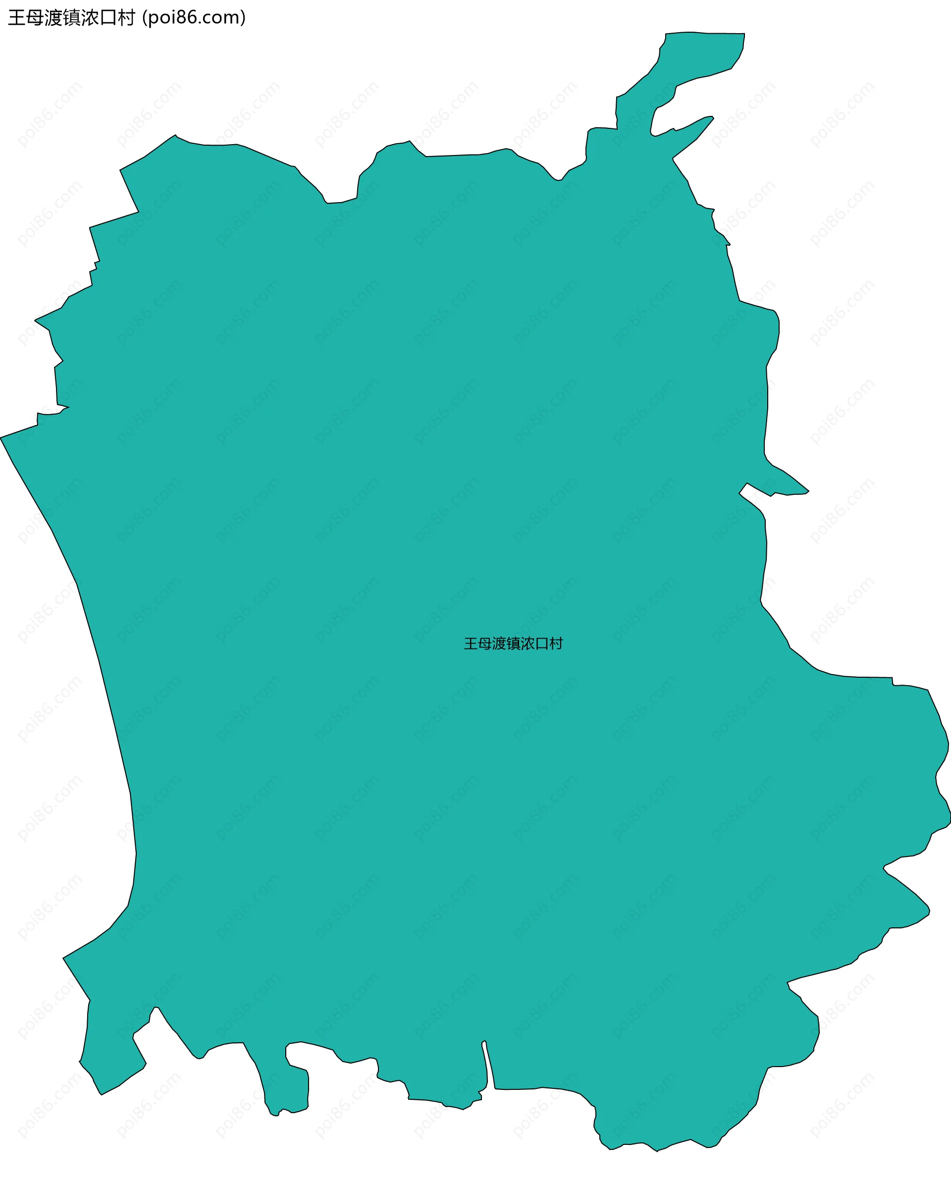 王母渡镇浓口村边界地图